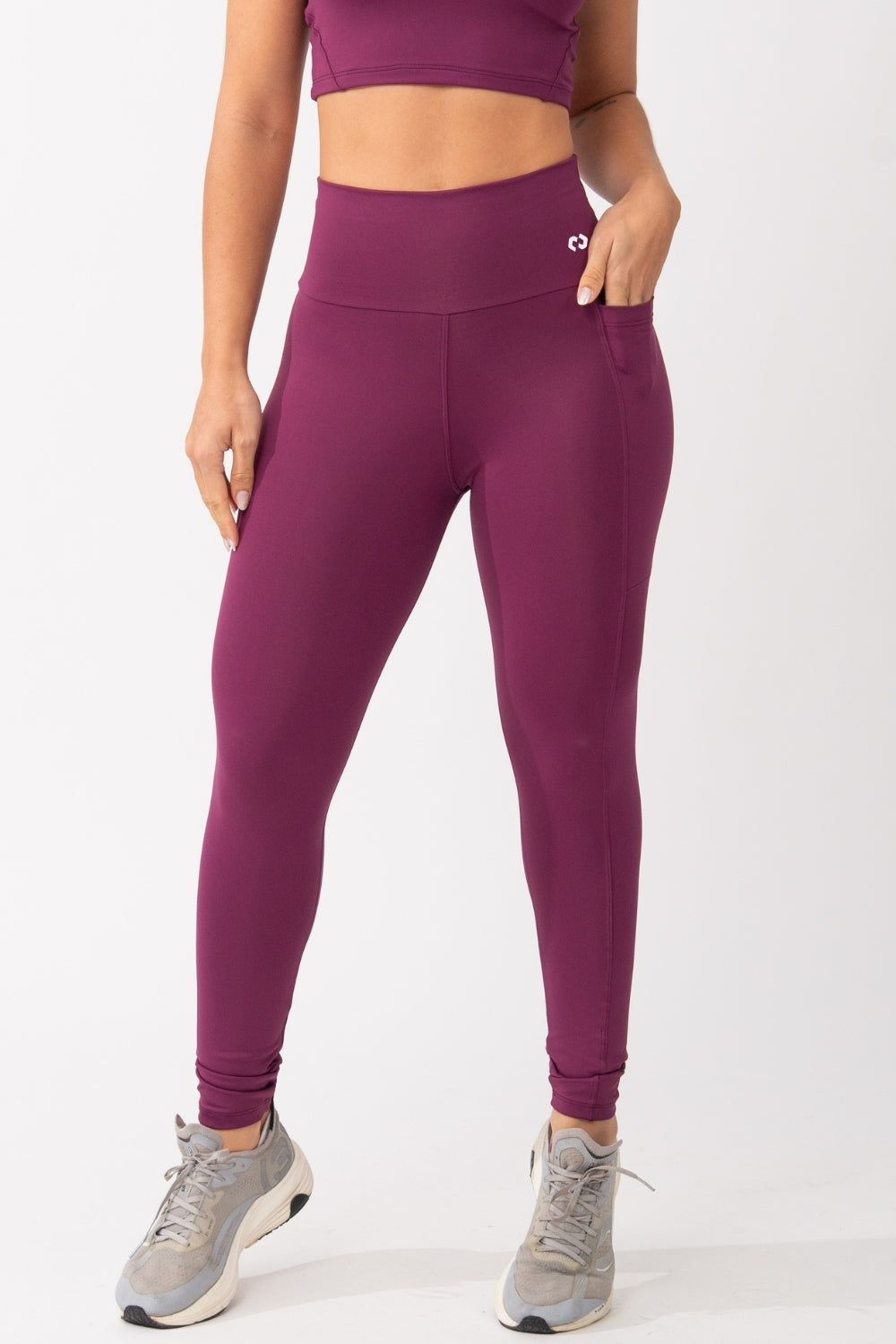 Legging Alta Compressão Com Bolso Roxa Run