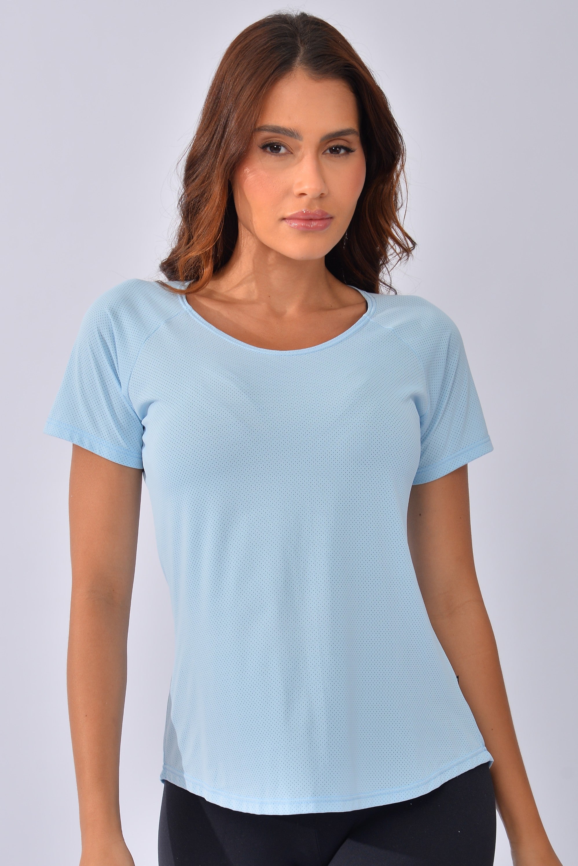 Blusa Fitness Azul Pastel Air Dry Fit