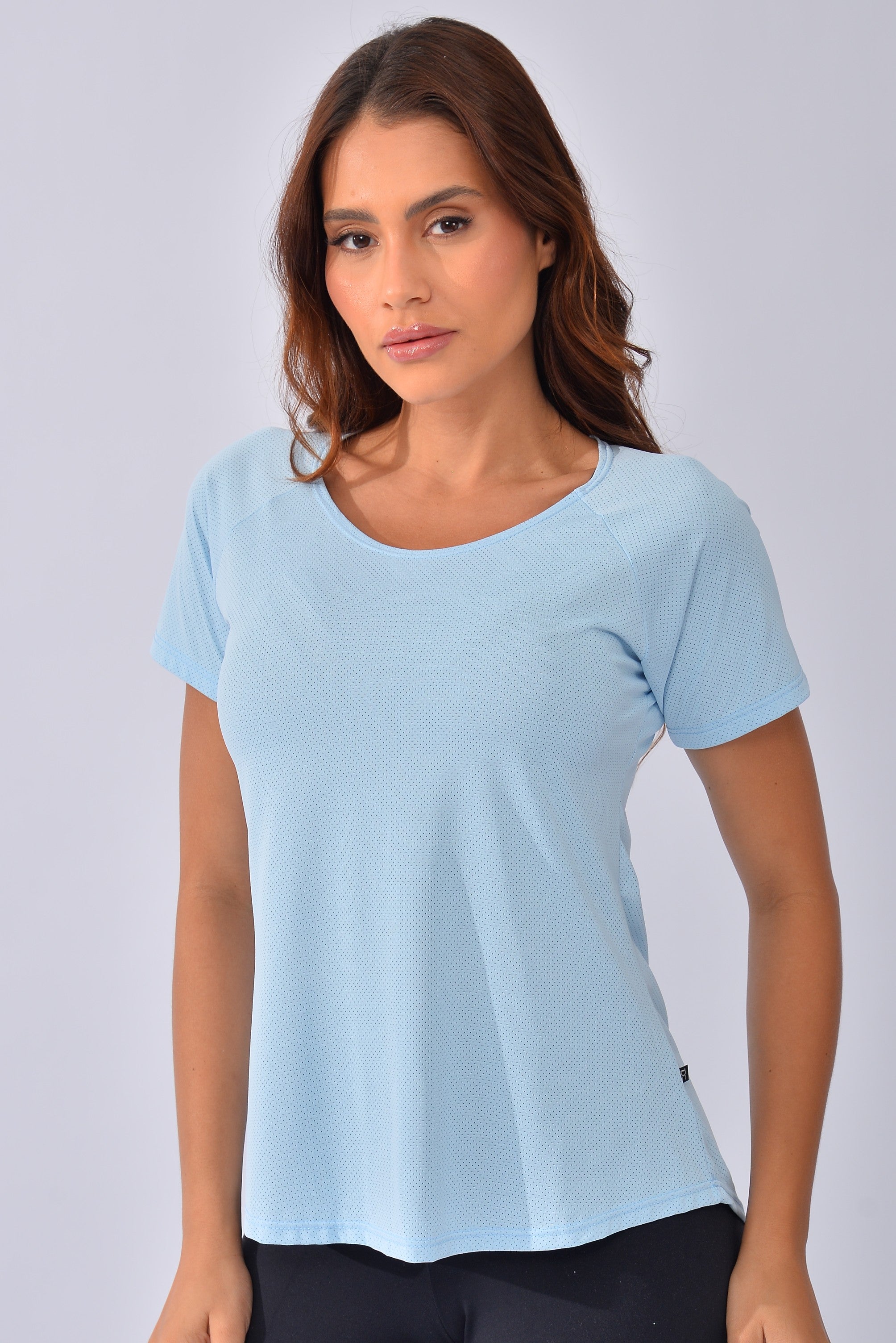 Blusa Fitness Azul Pastel Air Dry Fit