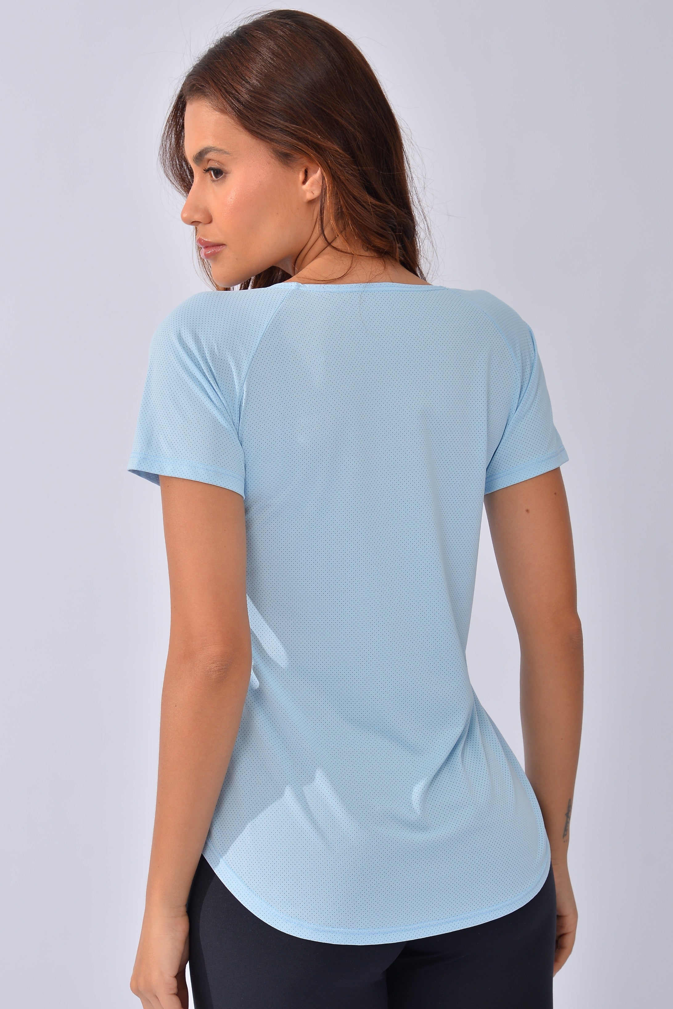 Blusa Fitness Azul Pastel Air Dry Fit