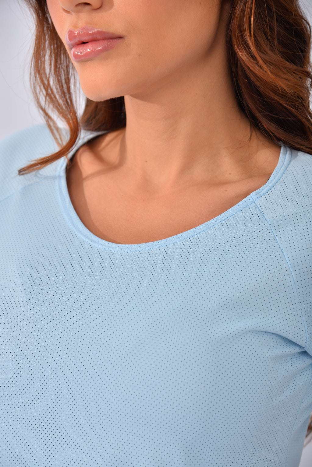 Blusa Fitness Azul Pastel Air Dry Fit