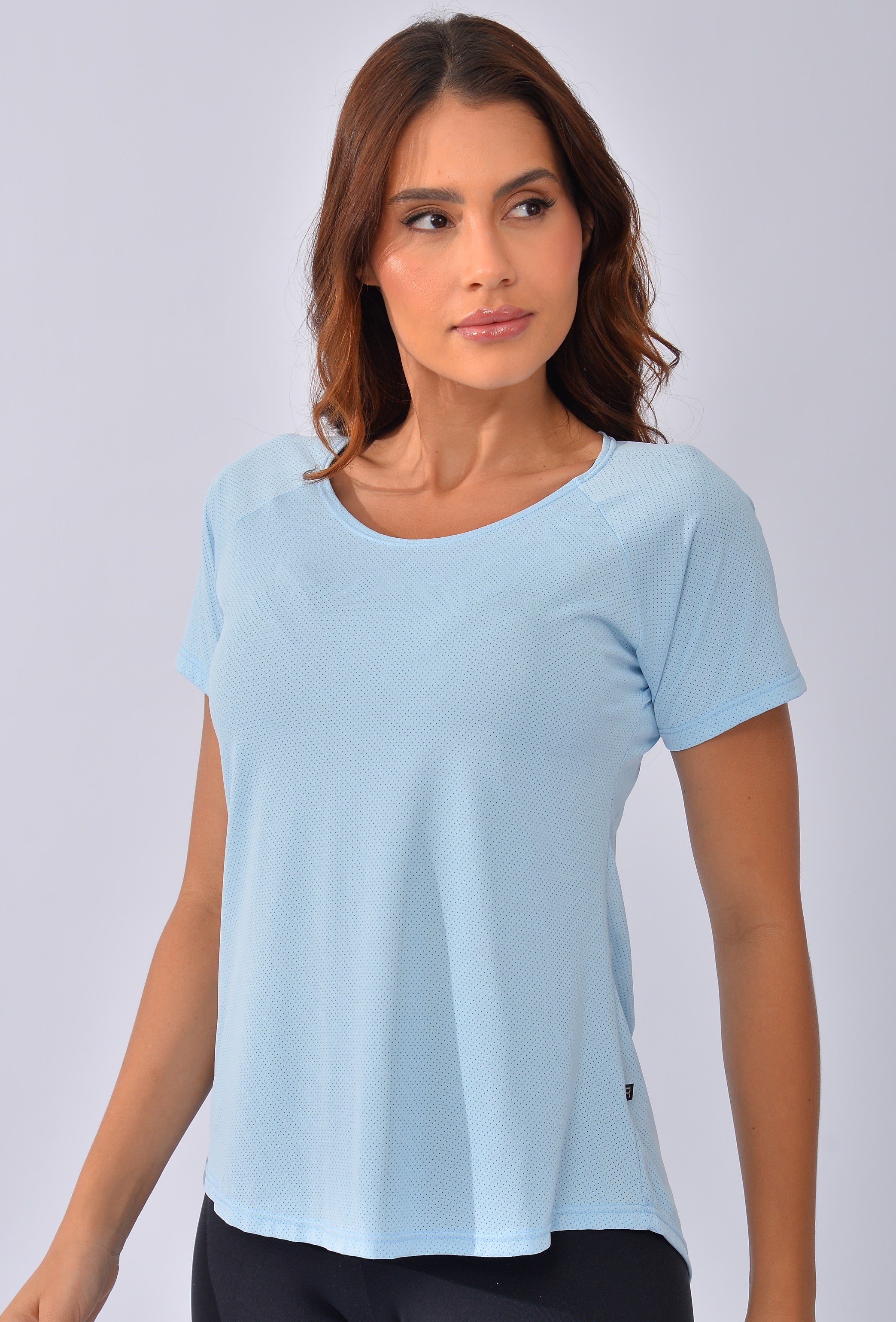 Blusa Fitness Azul Pastel Air Dry Fit