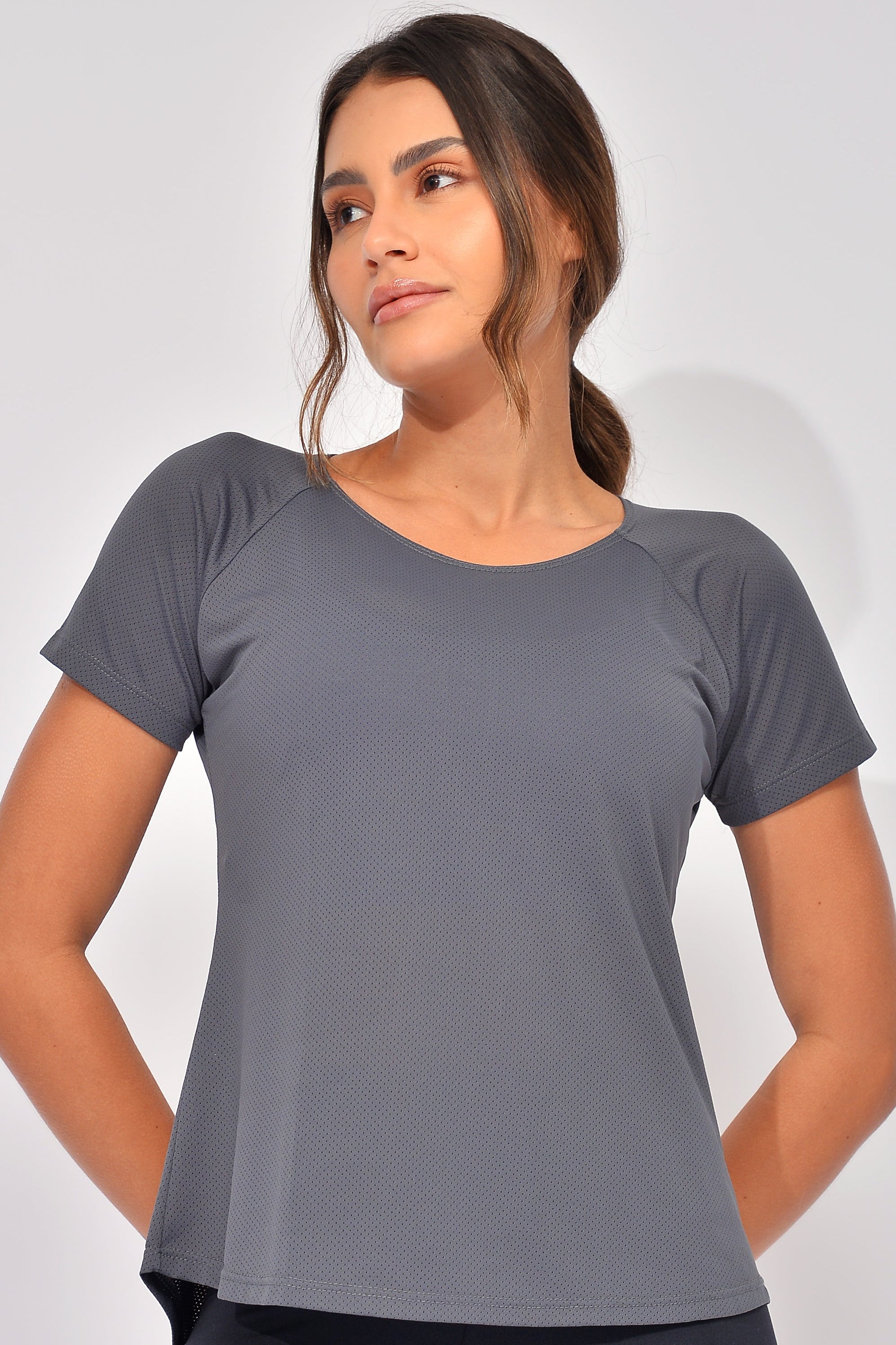 Blusa Fitness Cinza Air - Dry Fit