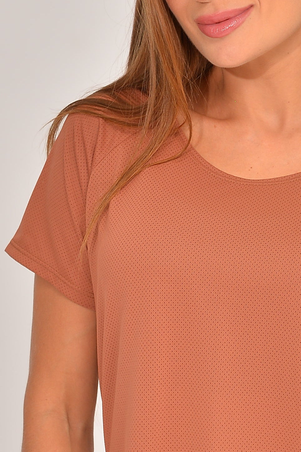 Blusa Fitness Marrom Air Dry Fit
