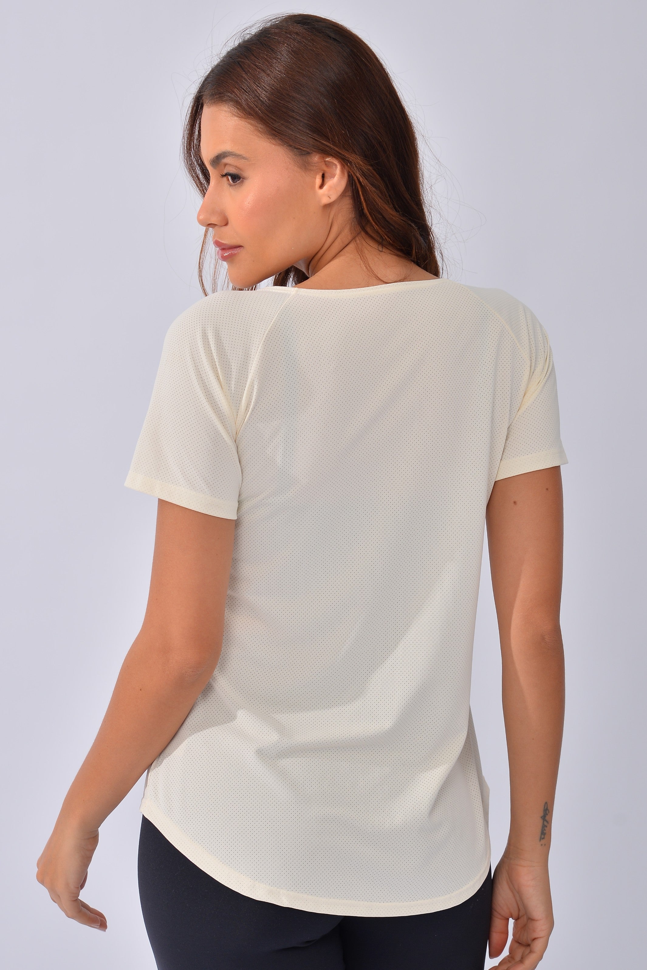 Blusa Fitness Off White Air Dry Fit