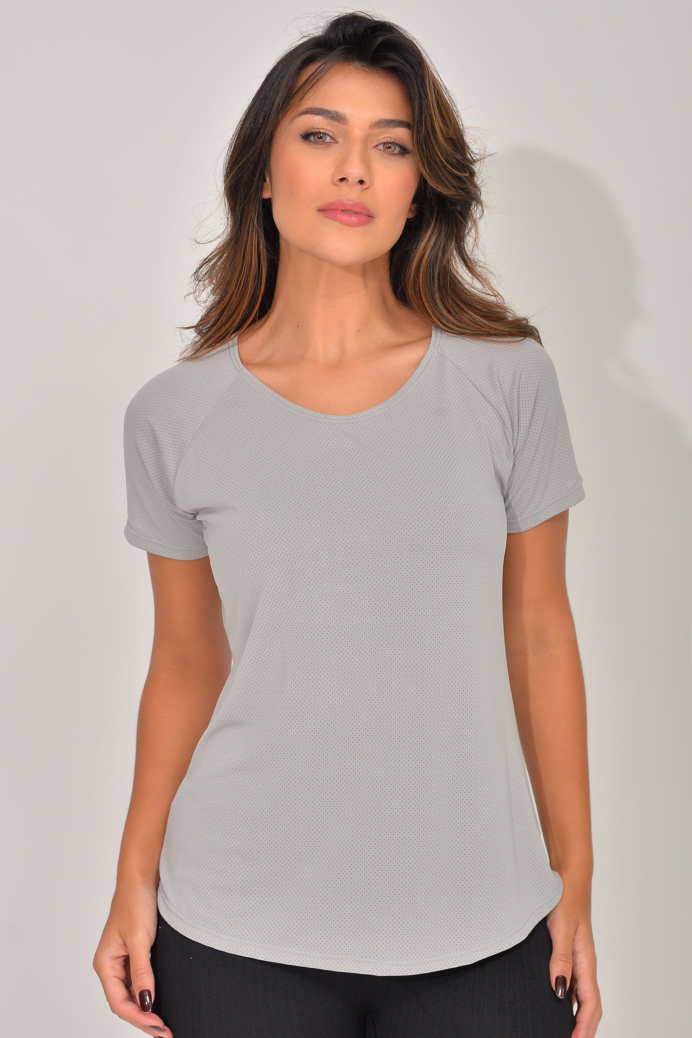 Blusa Fitness Prata Air Dry Fit