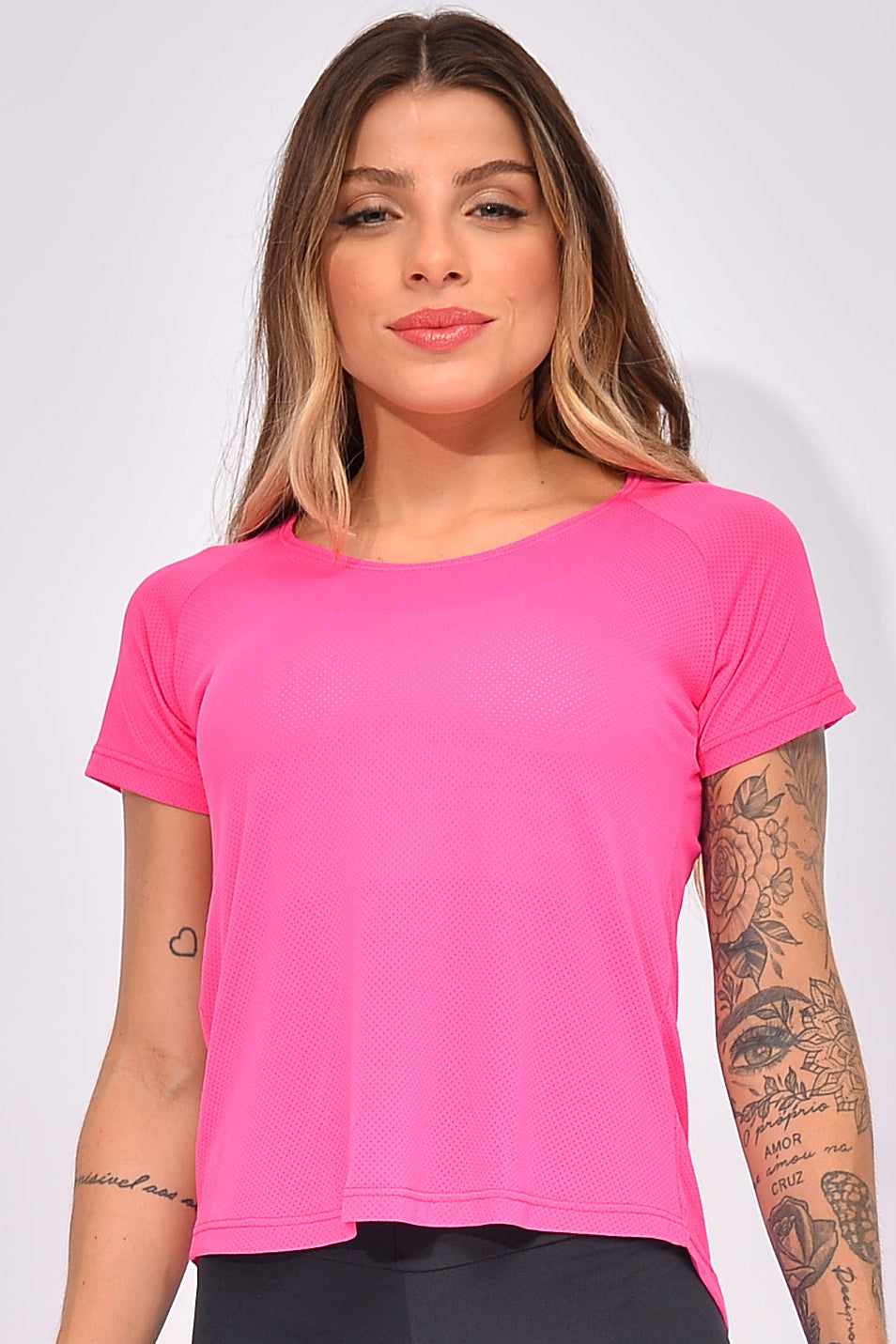 Blusa Fitness Rosa Air - Dry Fit