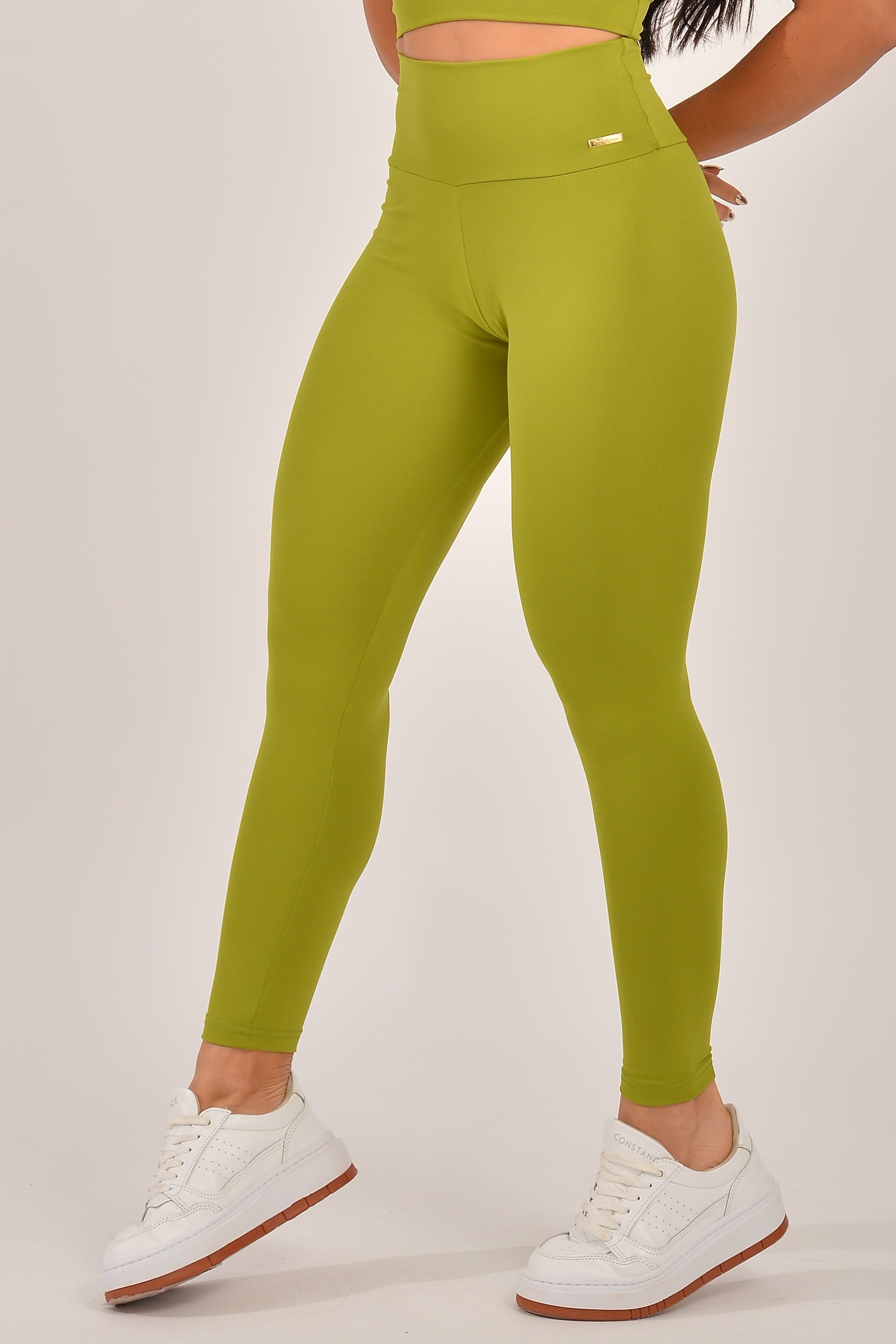 Legging Fitness Cintura Alta Verde Básica