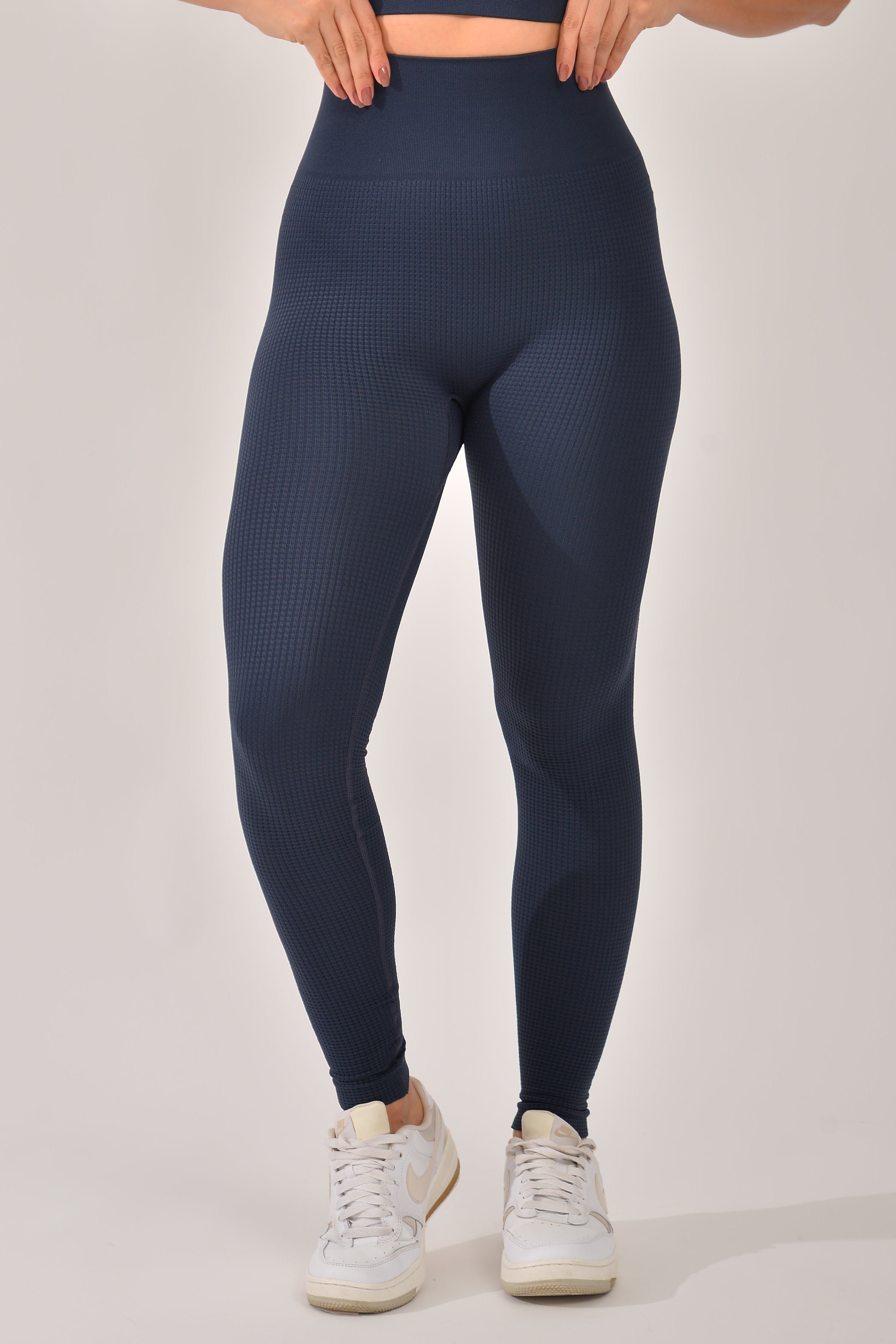Legging Fitness Feminina Texturizada Azul Sense