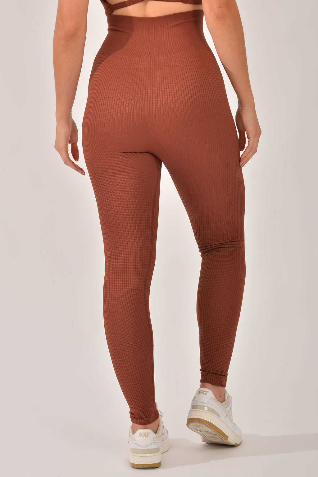 Legging Fitness Feminina Texturizada Marrom Sense