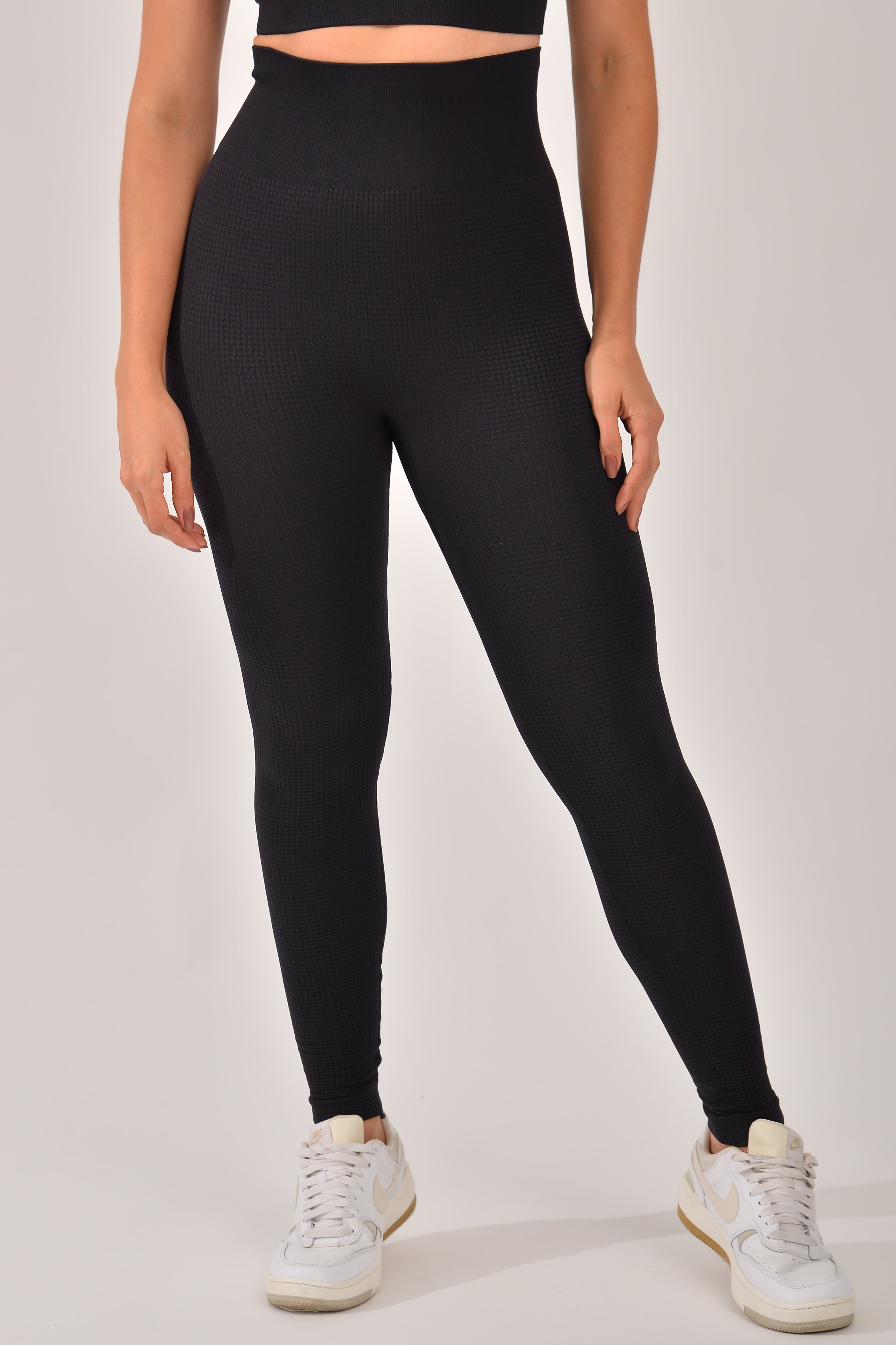 Legging Fitness Feminina Texturizada Preta Sense