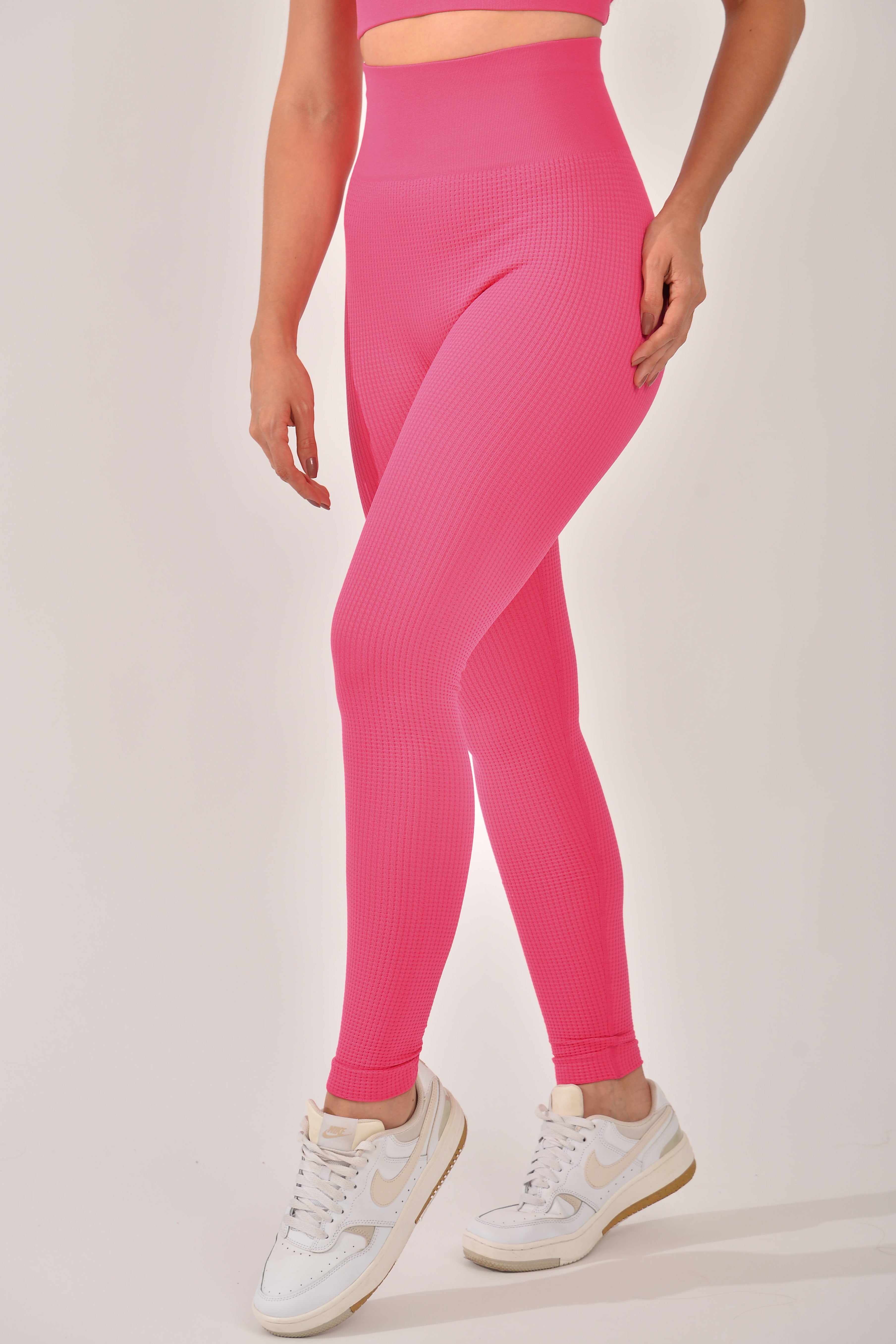Legging Fitness Feminina Texturizada Rosa Sense