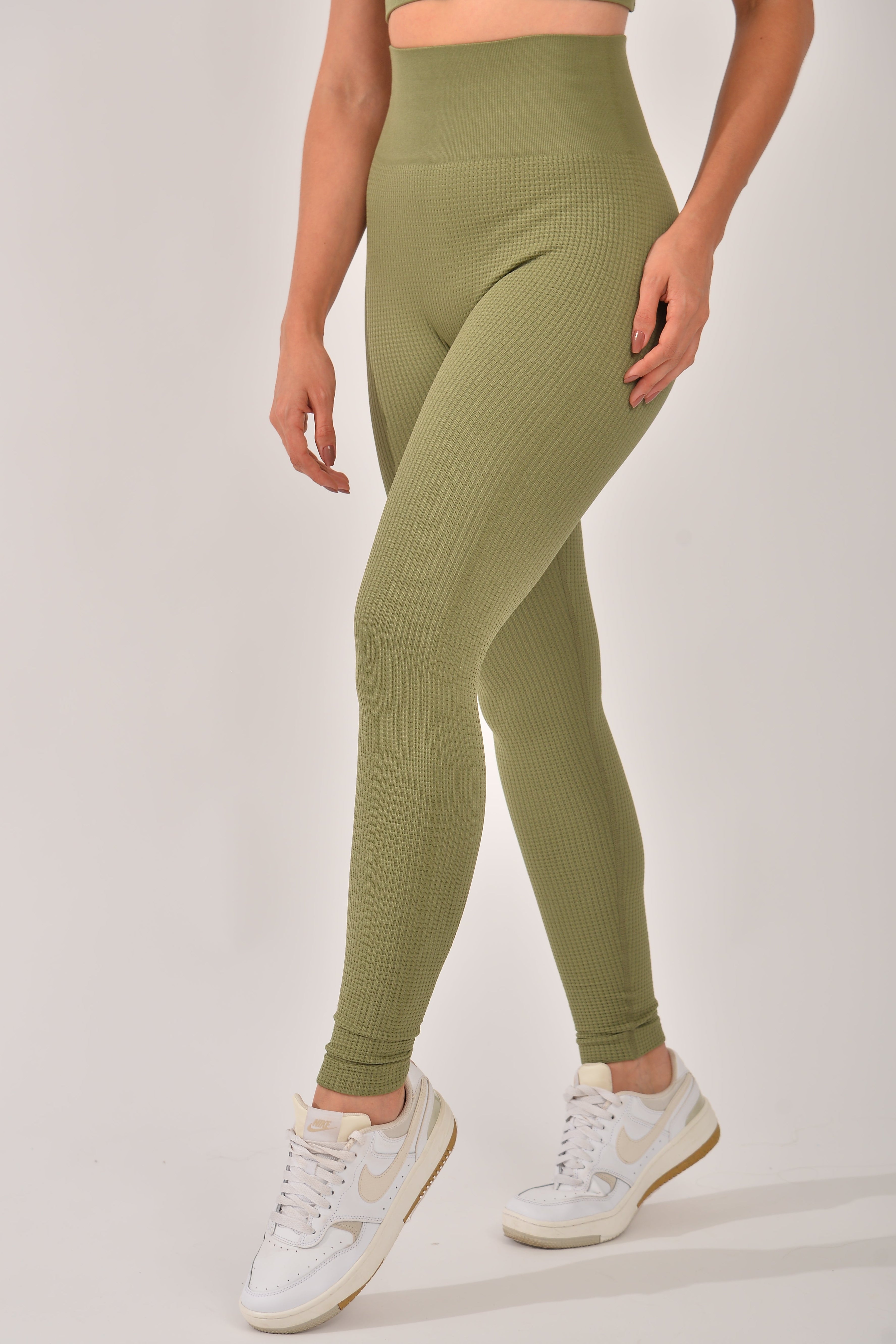 Legging Fitness Feminina Texturizada Verde Sense