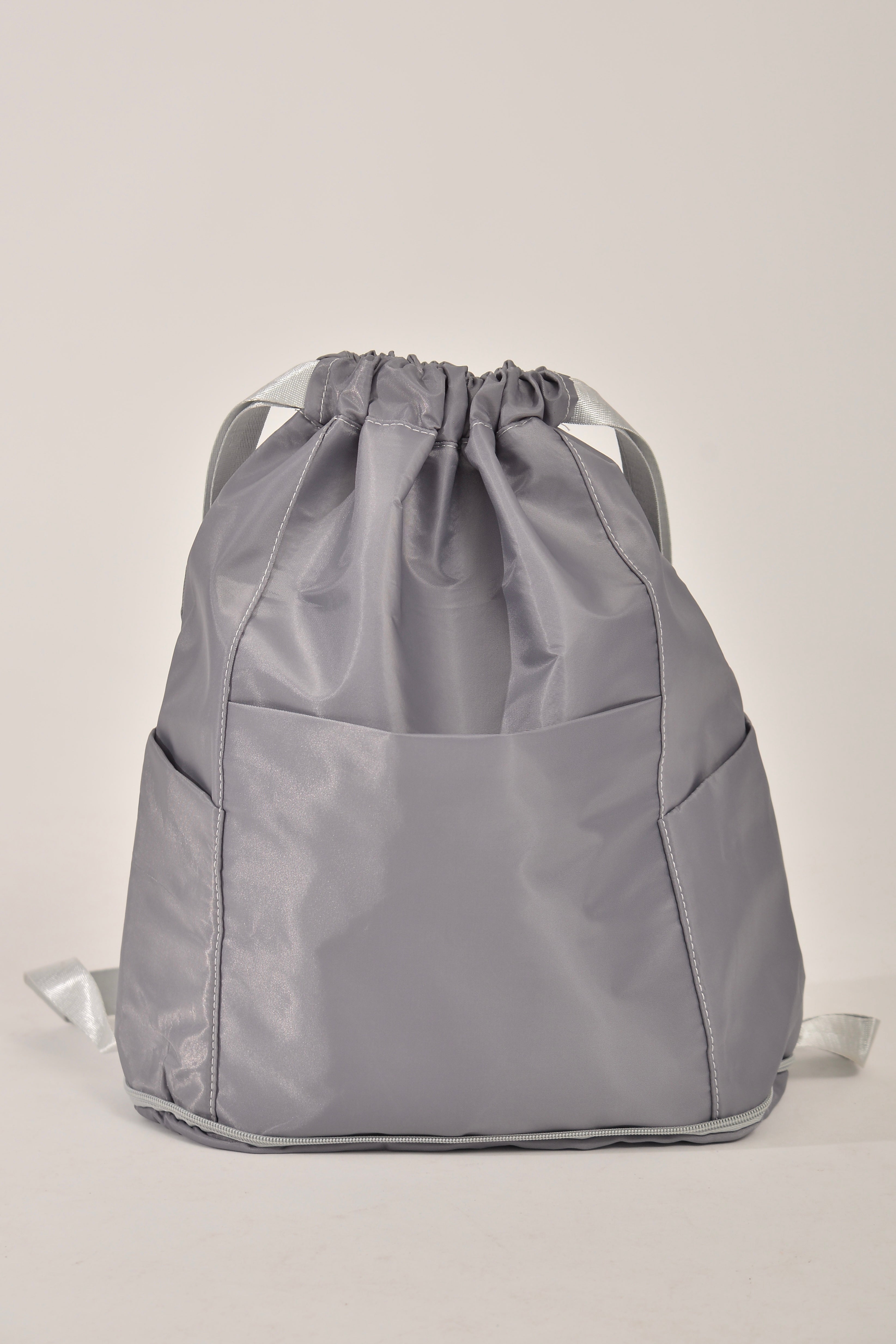 Mochila Bolsa Saco Três Compartimentos Cinza Impermeável