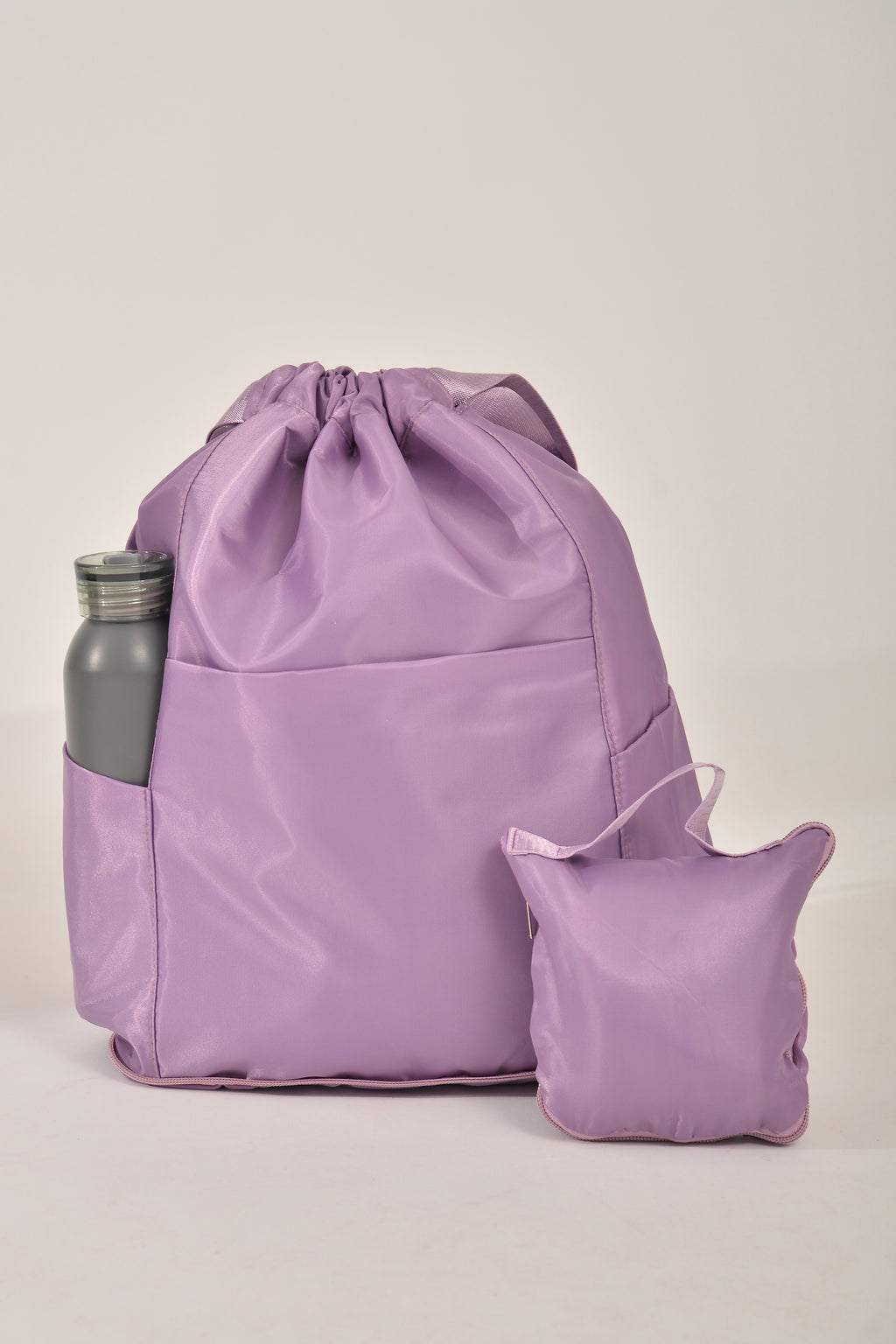 Mochila Bolsa Saco Três Compartimentos Lilás Impermeável