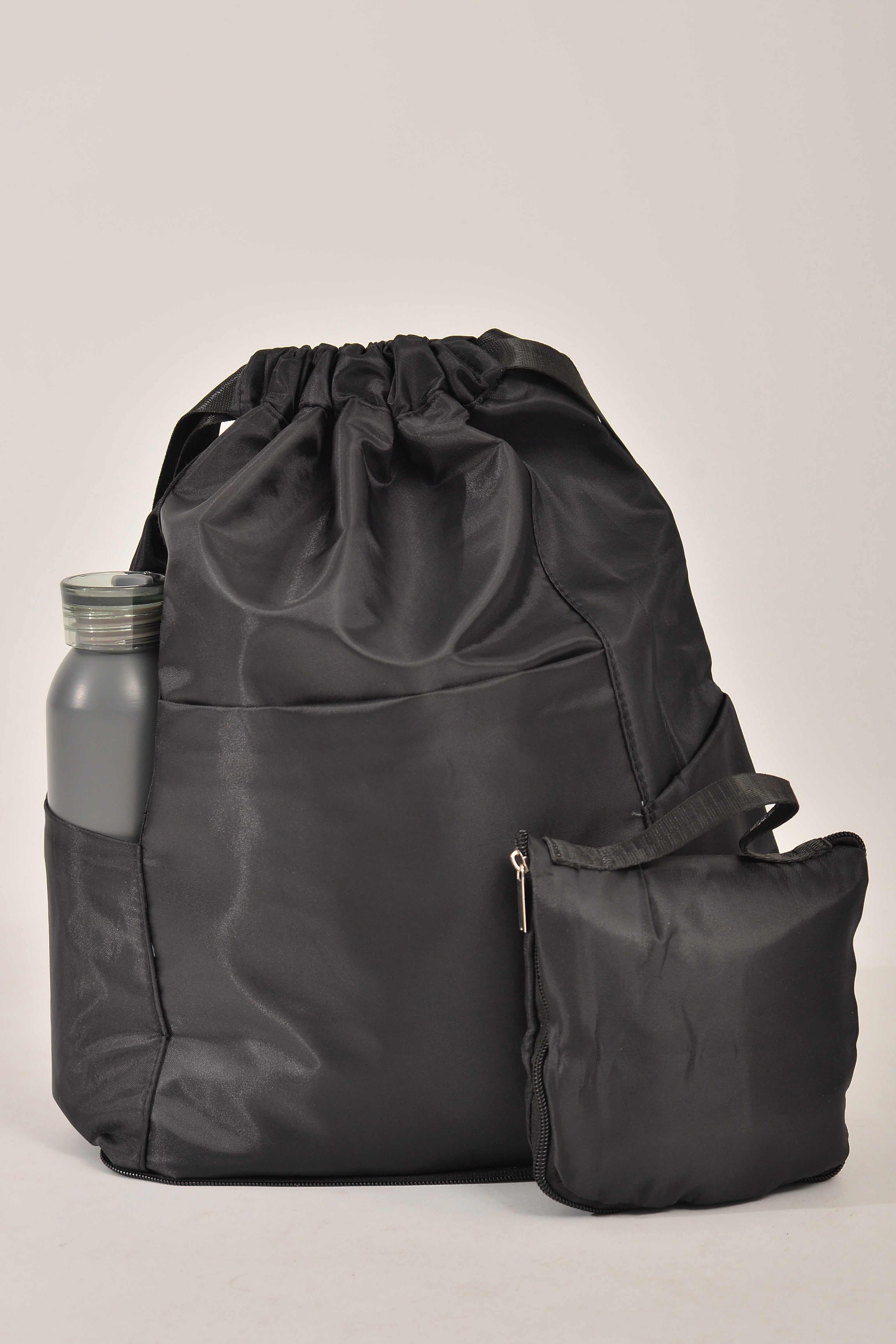Mochila Bolsa Saco Três Compartimentos Preta Impermeável