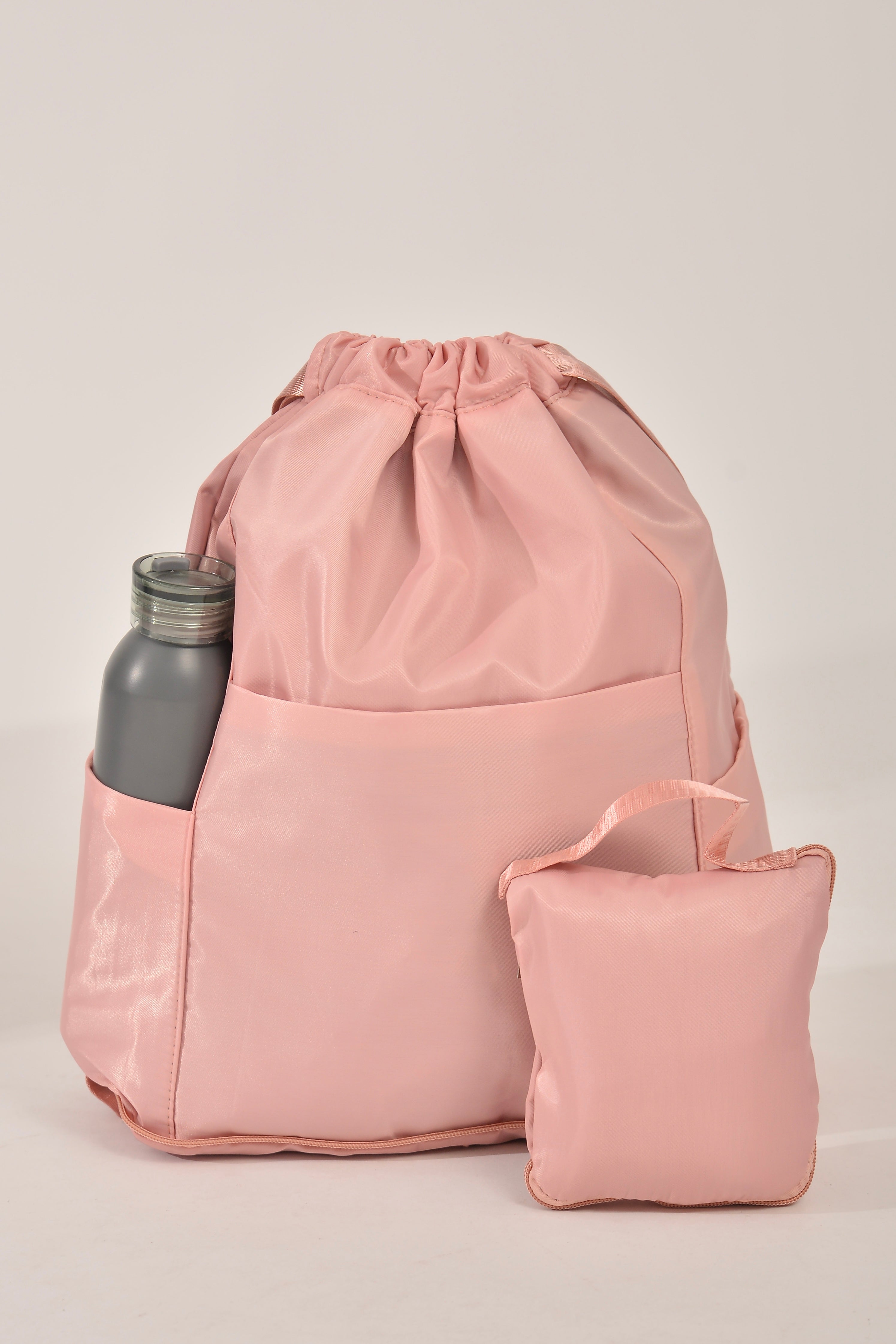 Mochila Bolsa Saco Três Compartimentos Rosa Impermeável