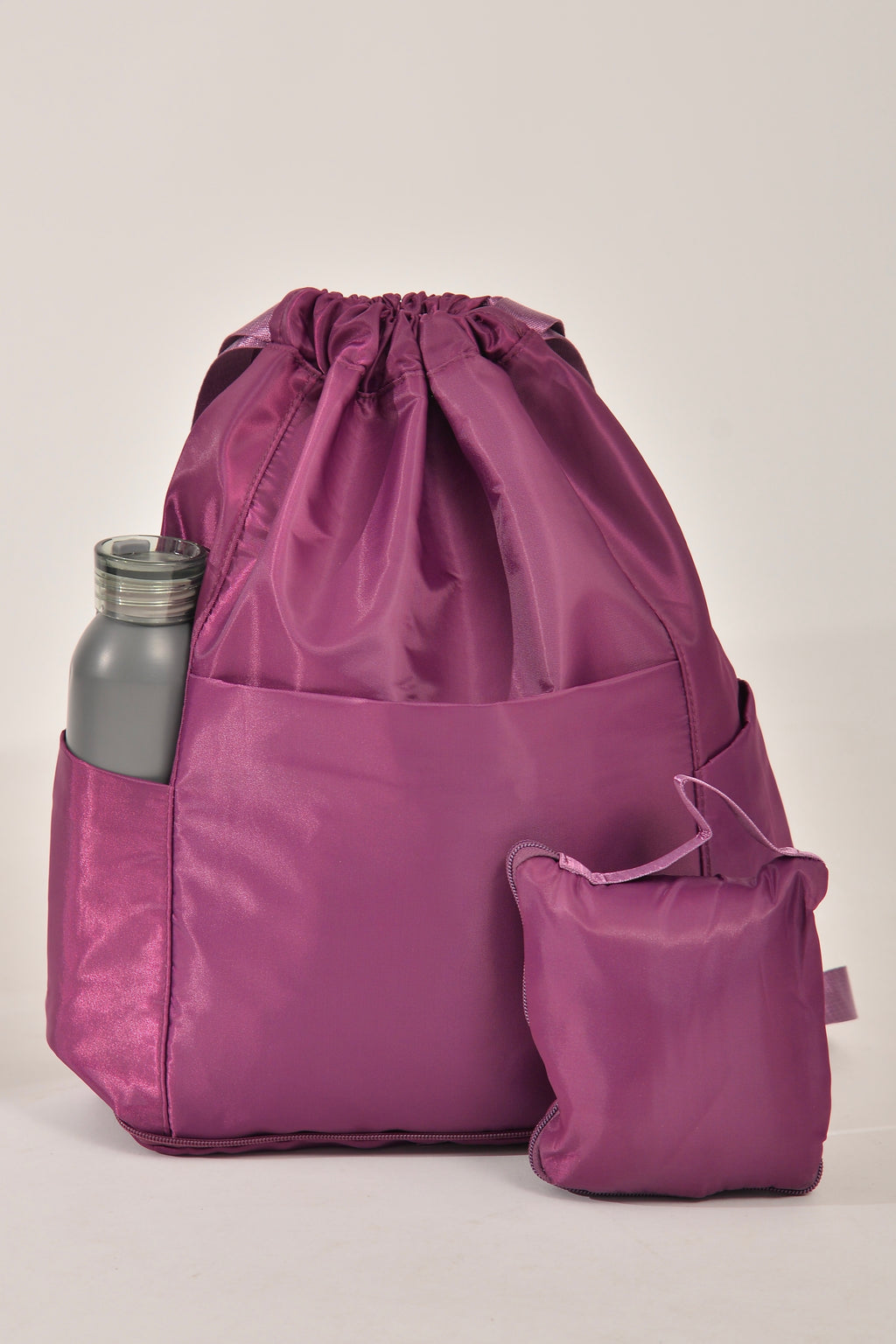 Mochila Bolsa Saco Três Compartimentos Roxa Impermeável