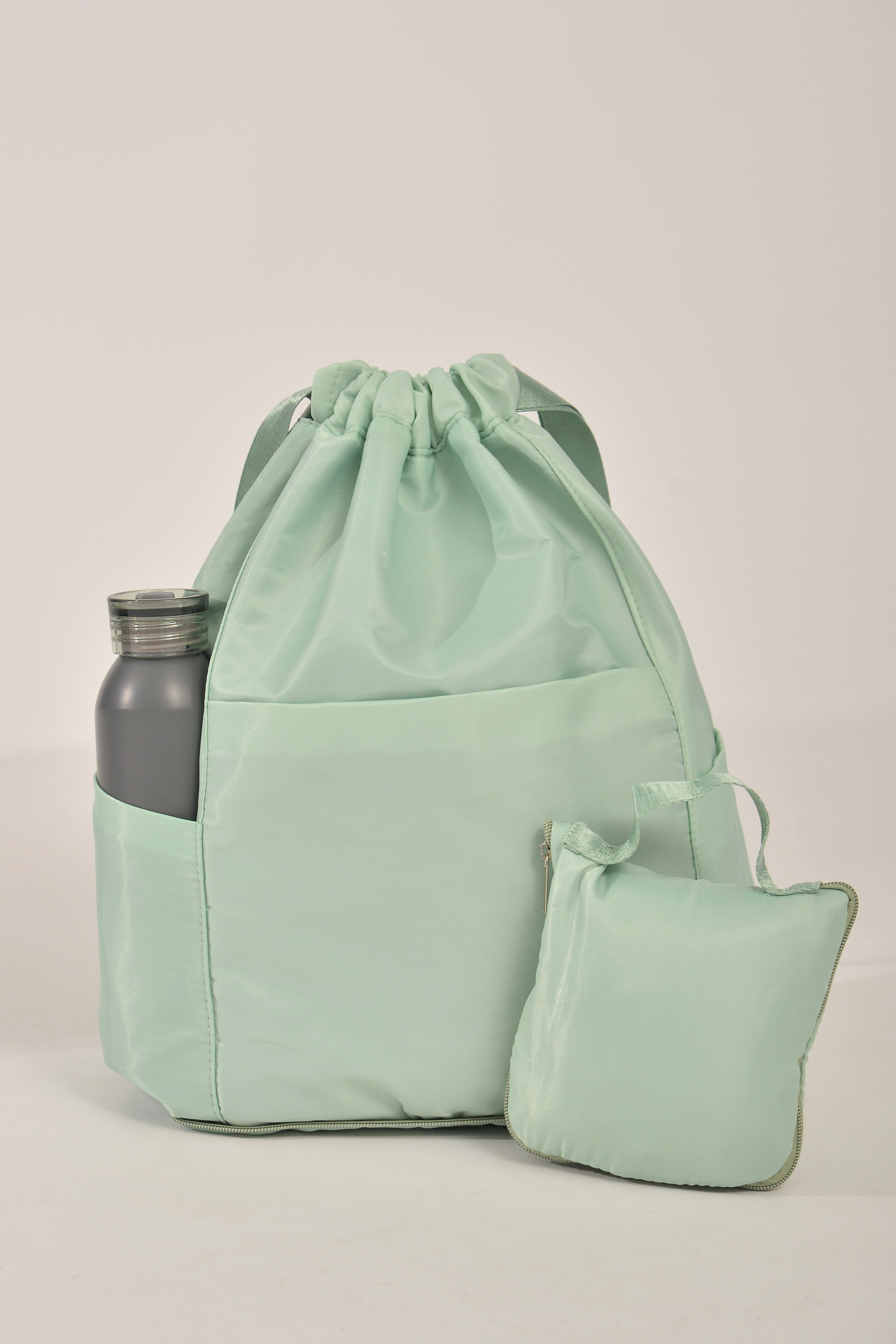 Mochila Bolsa Saco Três Compartimentos Verde Impermeável