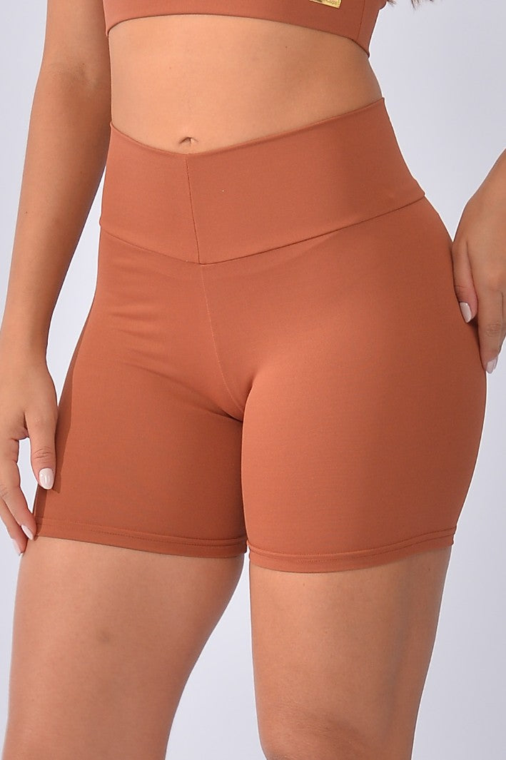 Short Fitness Básico Marrom Light