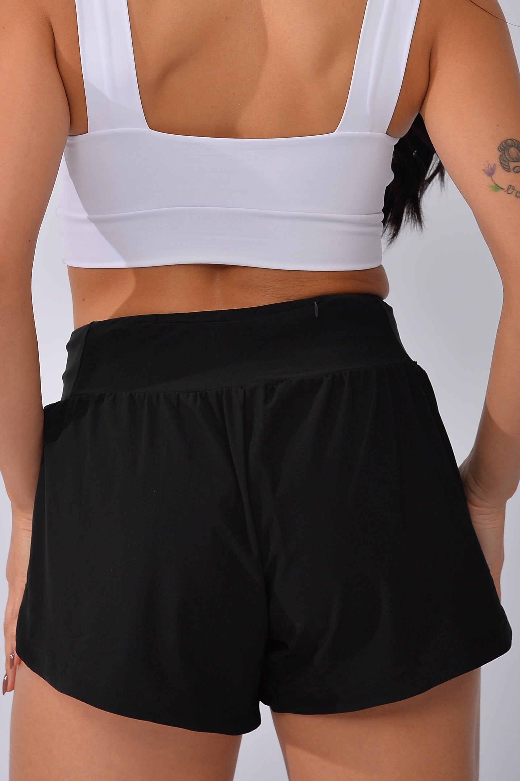 Short Fitness Duplo Preto Mix