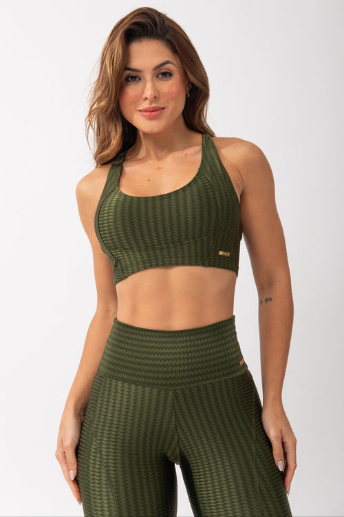 Legging Fitness Verde Escuro Pulse