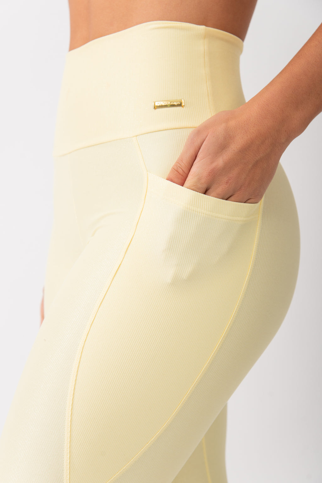 Legging Fitness Com Bolso Amarela Pure