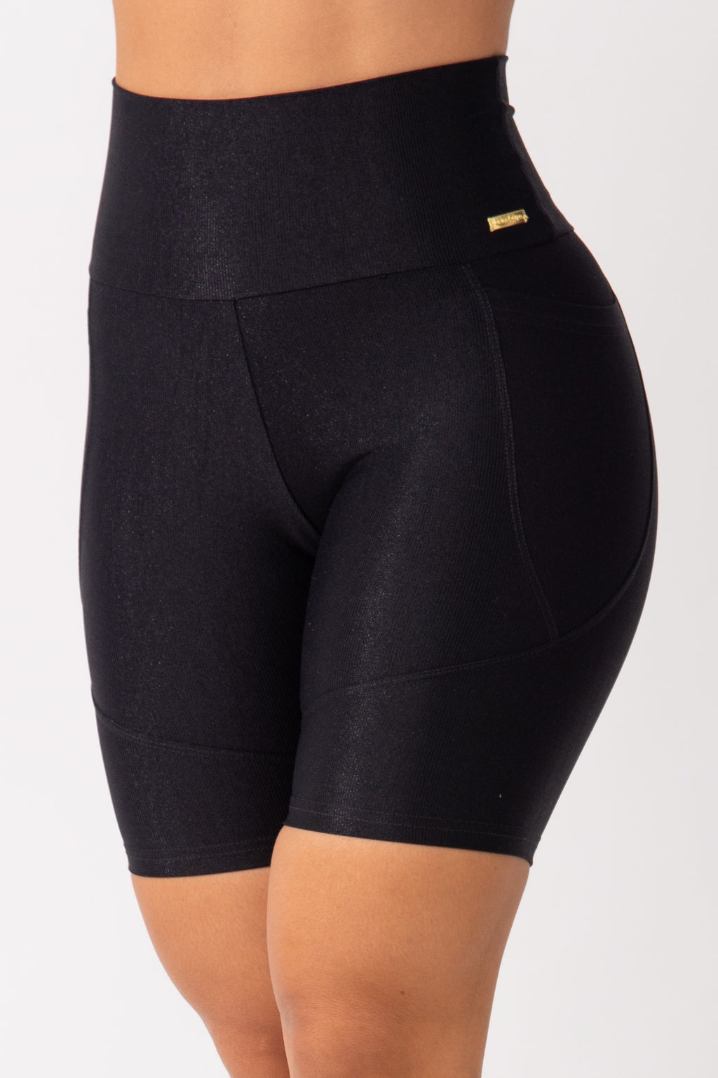 Bermuda Fitness Com Bolso Preta Pure