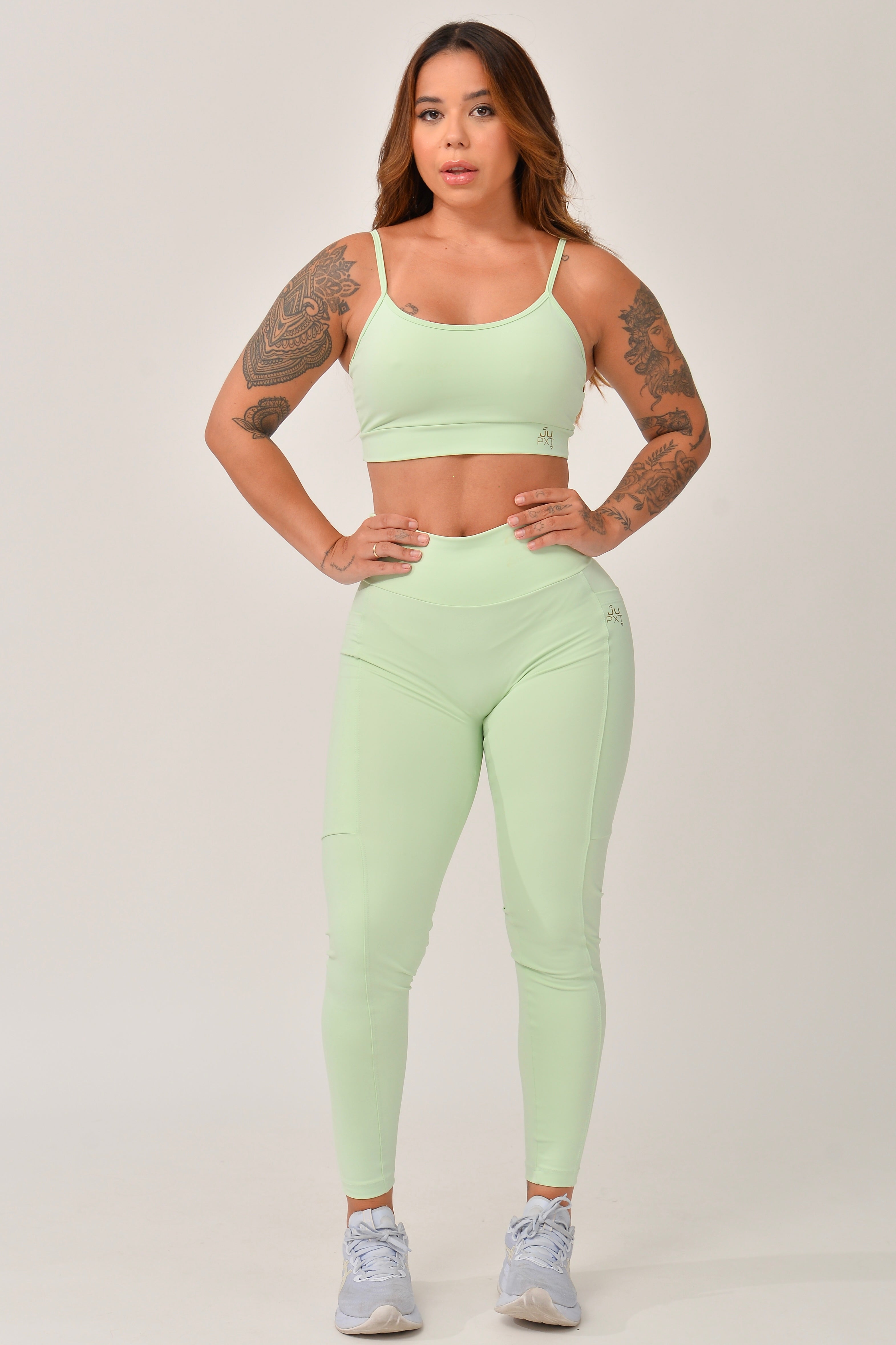 Legging Com Bolso Básica Verde JuPxt