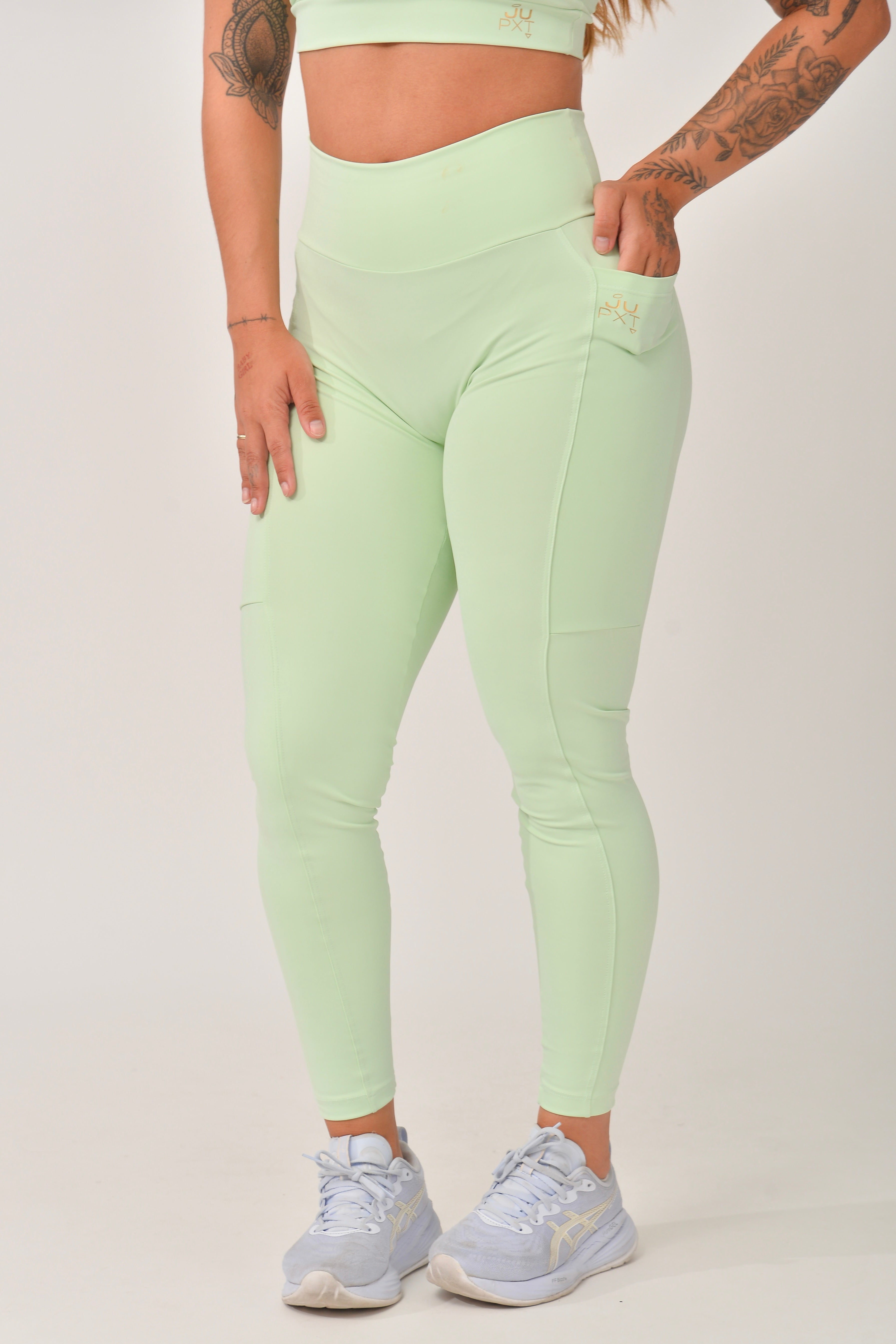 Legging Com Bolso Básica Verde JuPxt