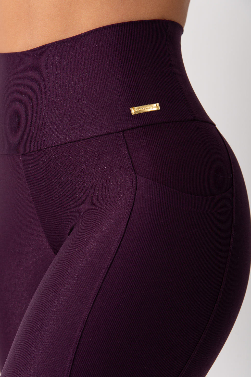 Legging Fitness Com Bolso Roxo Pure