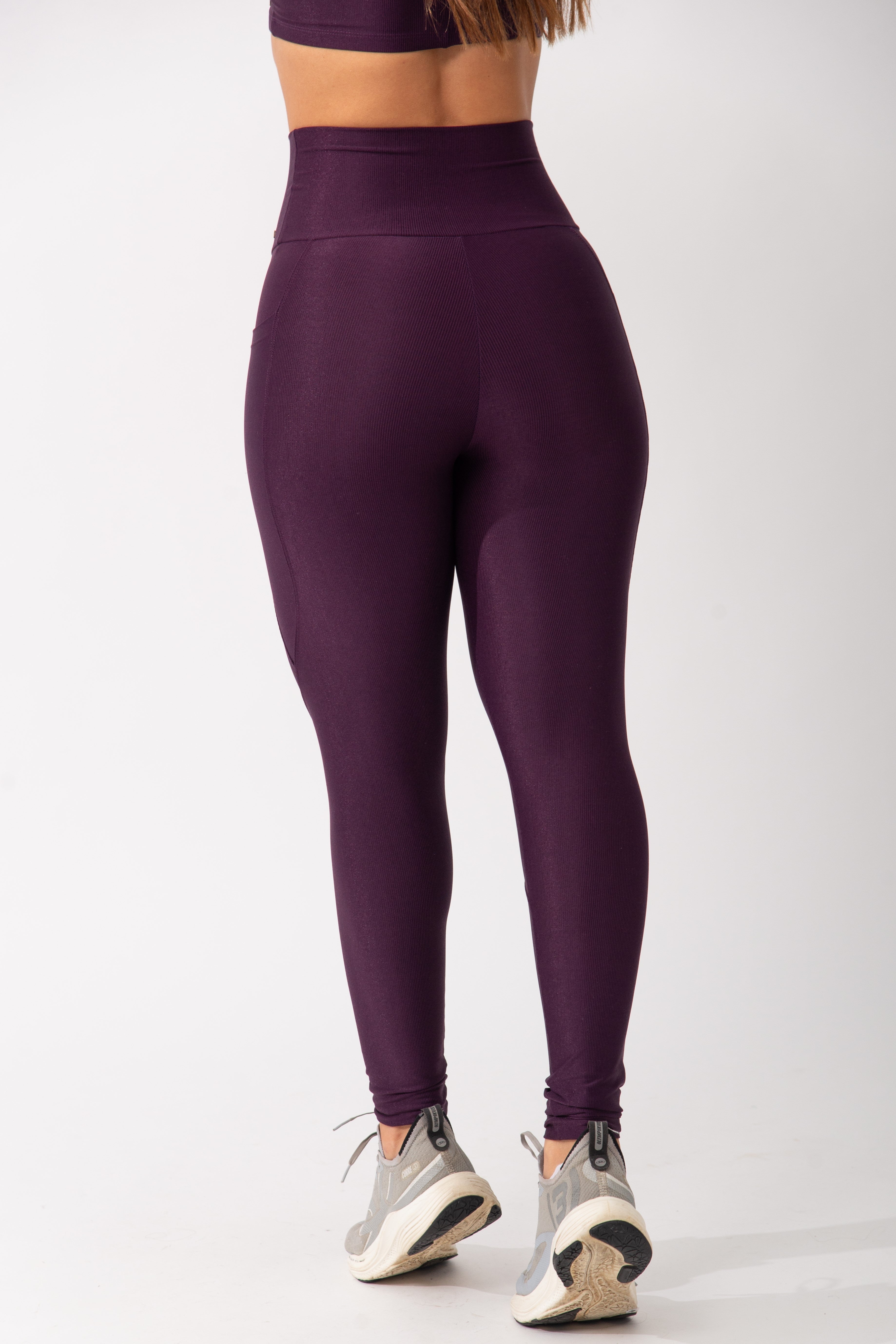 Legging Fitness Com Bolso Roxo Pure