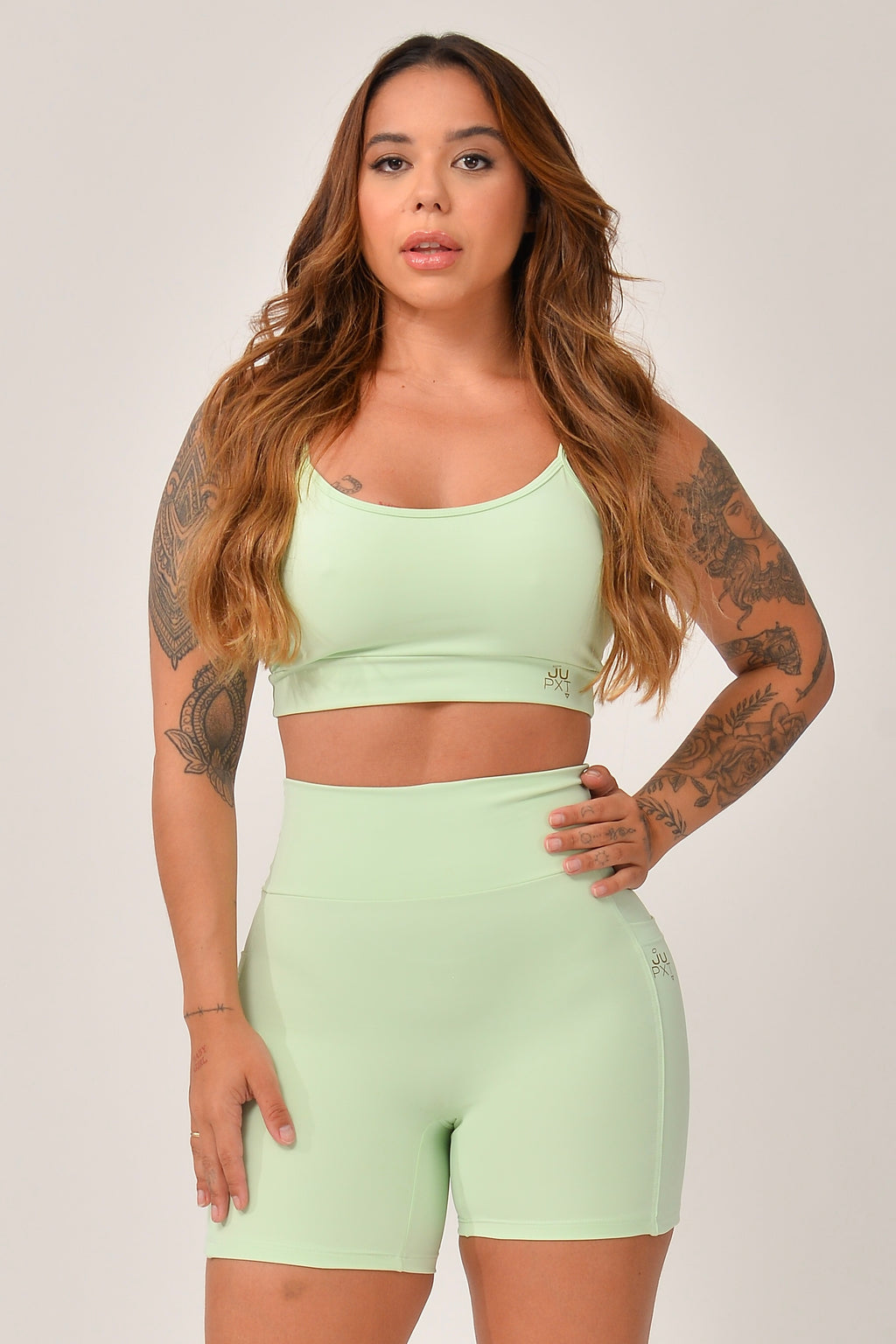 Bermuda Com Bolso Básica Verde JuPxt