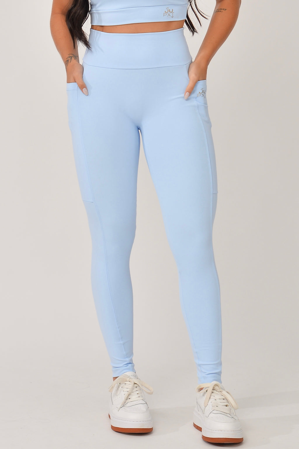 Legging Com Bolso Básica Azul JuPxt