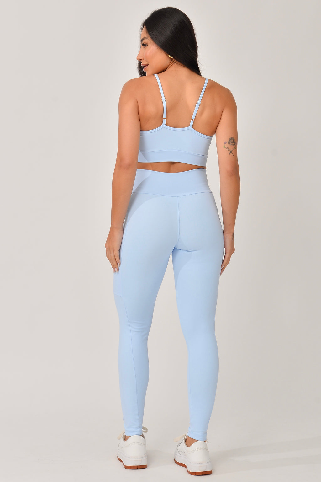Legging Com Bolso Básica Azul JuPxt