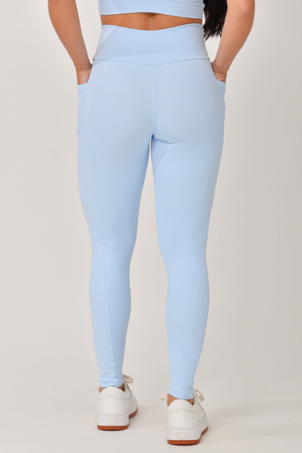 Legging Com Bolso Básica Azul JuPxt