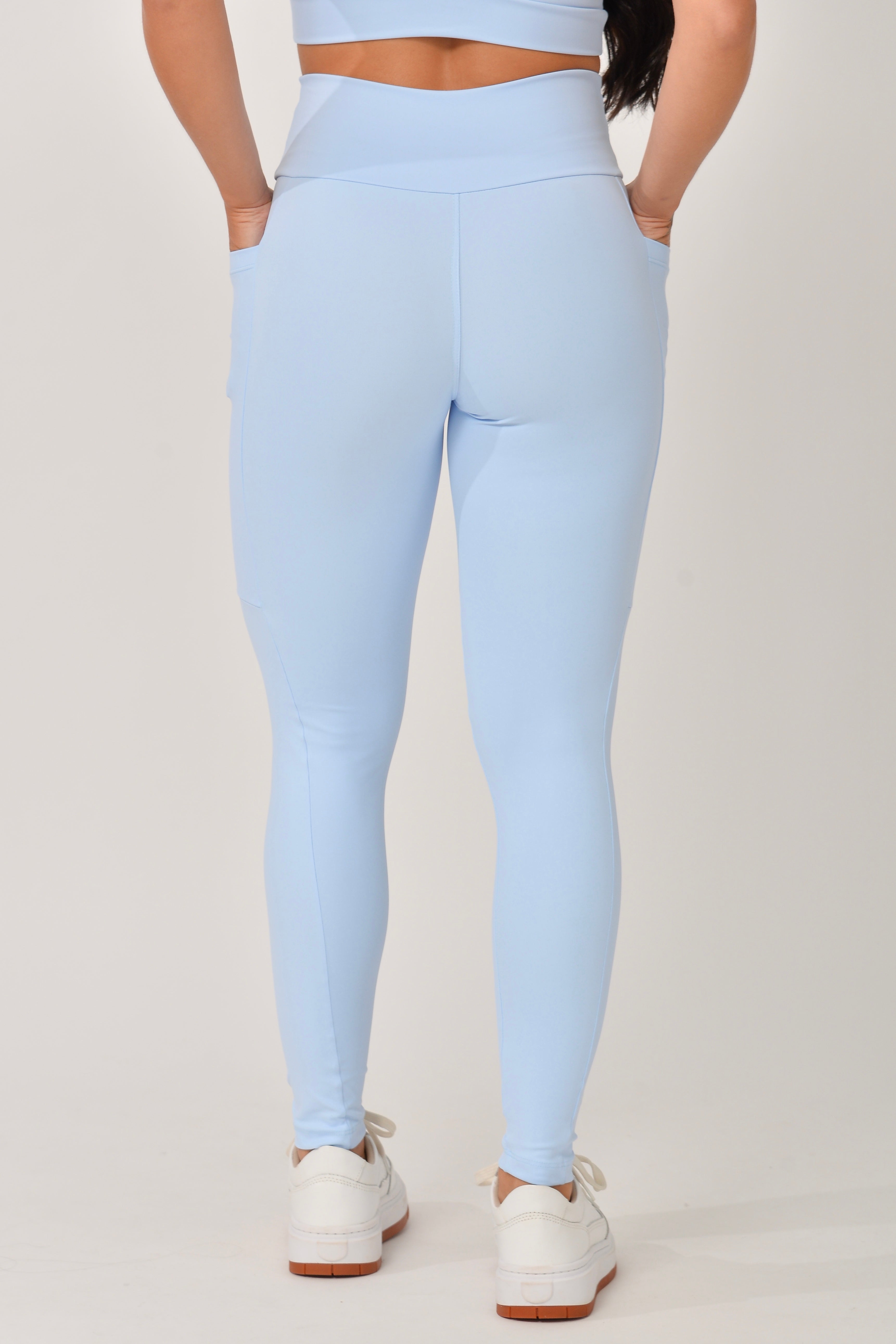 Legging Com Bolso Básica Azul JuPxt