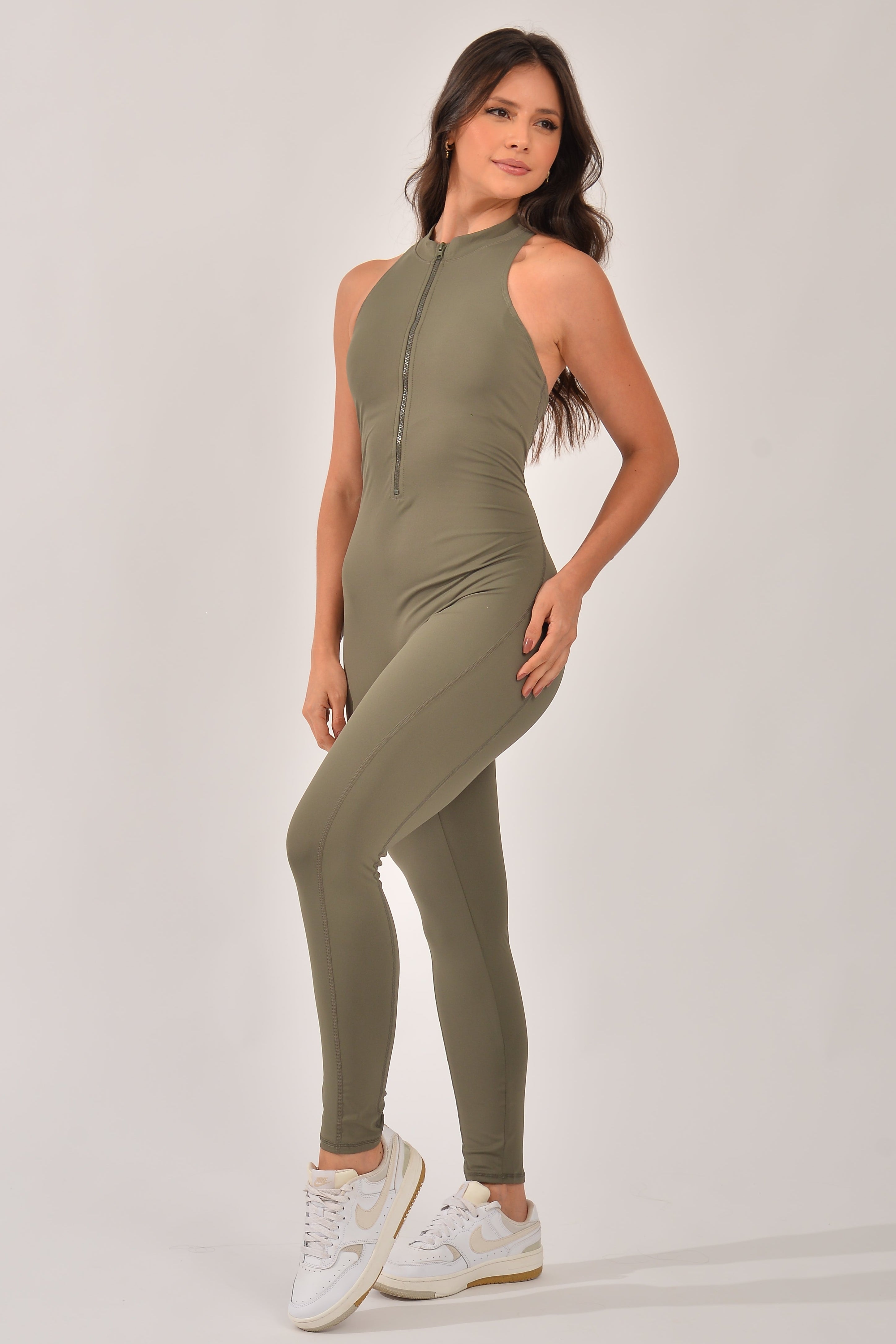 Macacão Fitness Com Bojo Verde Zen