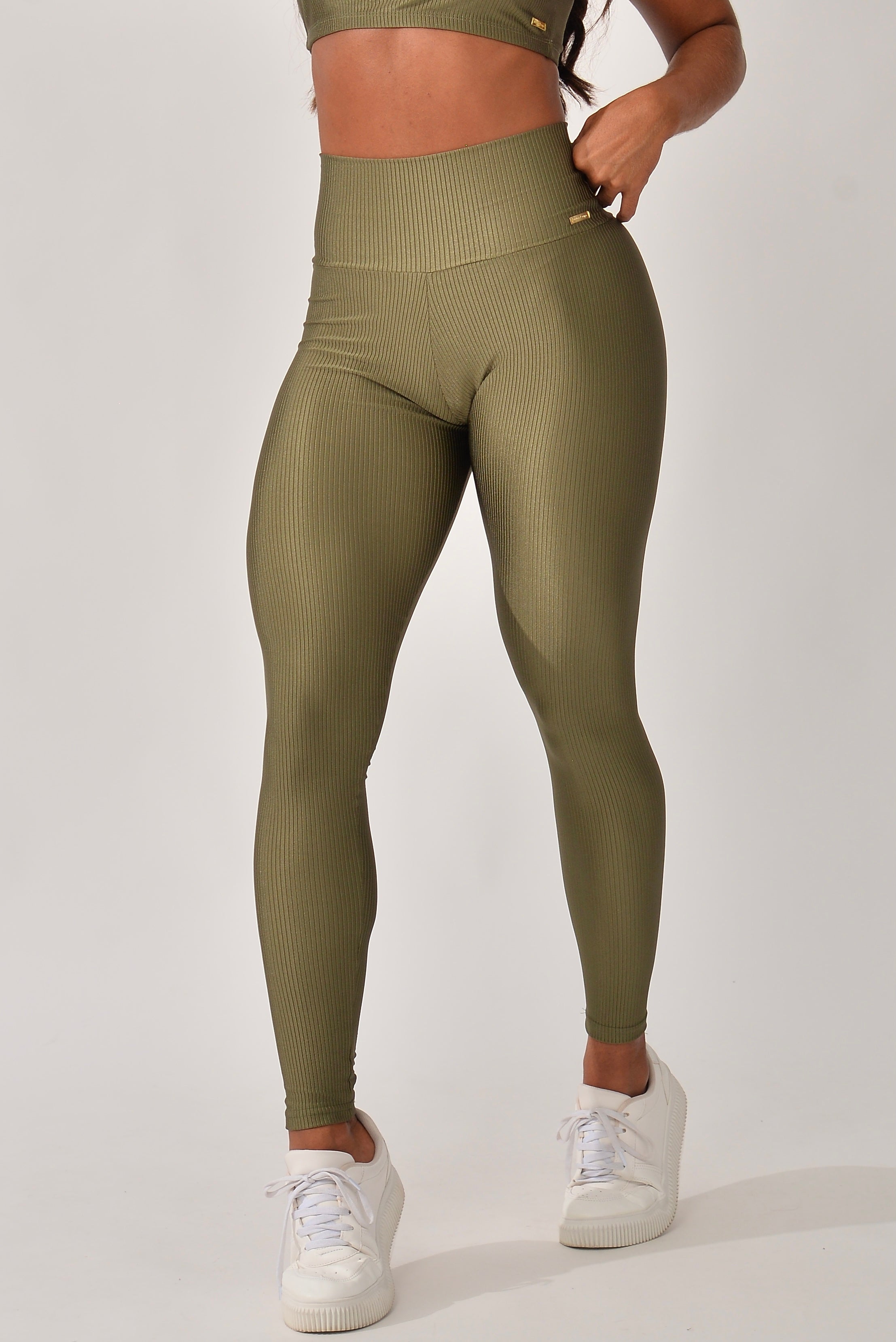 Legging Fitness Cintura Alta Verde Prada