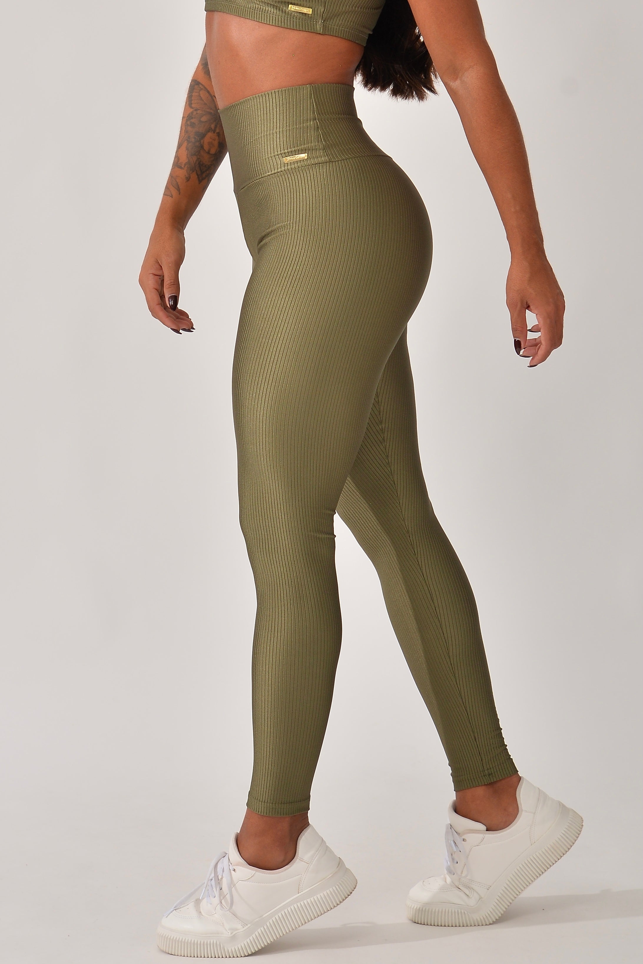 Legging Fitness Cintura Alta Verde Prada