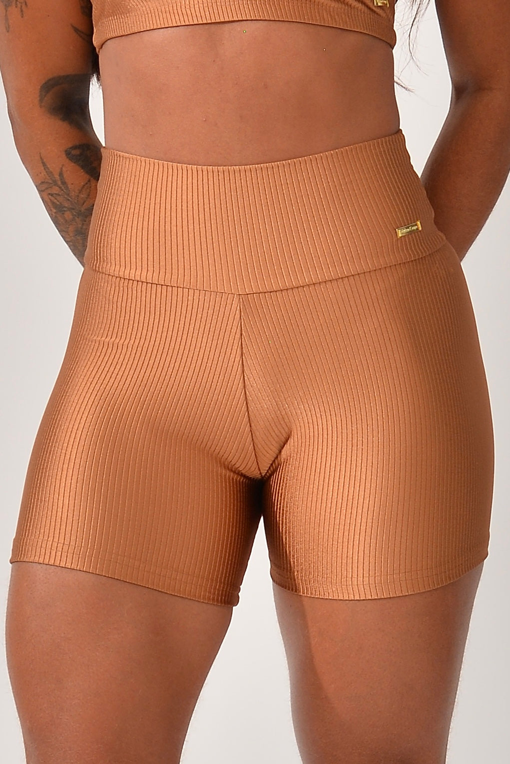 Short Fitness Cintura Alta Caramelo Prada