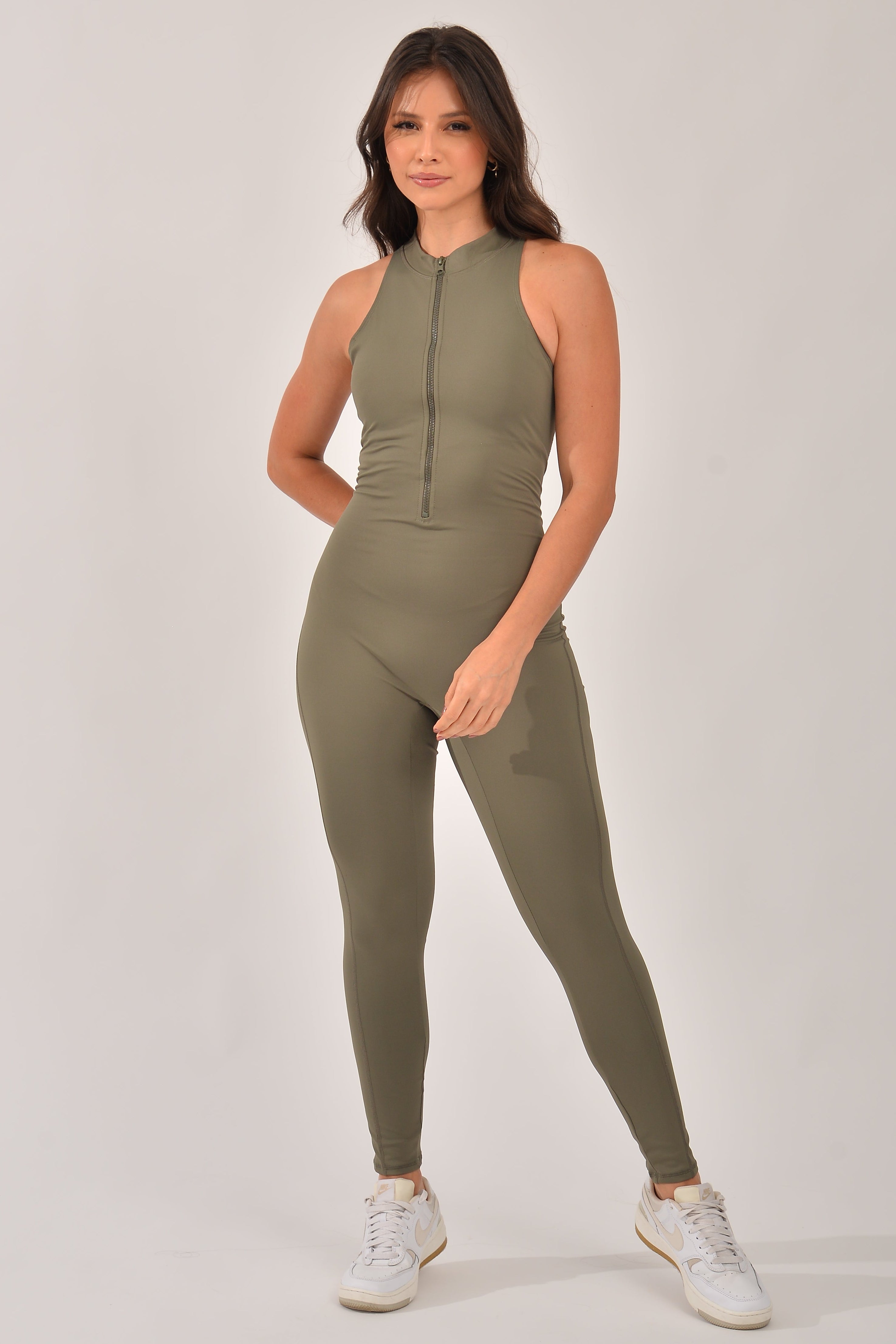 Macacão Fitness Com Bojo Verde Zen