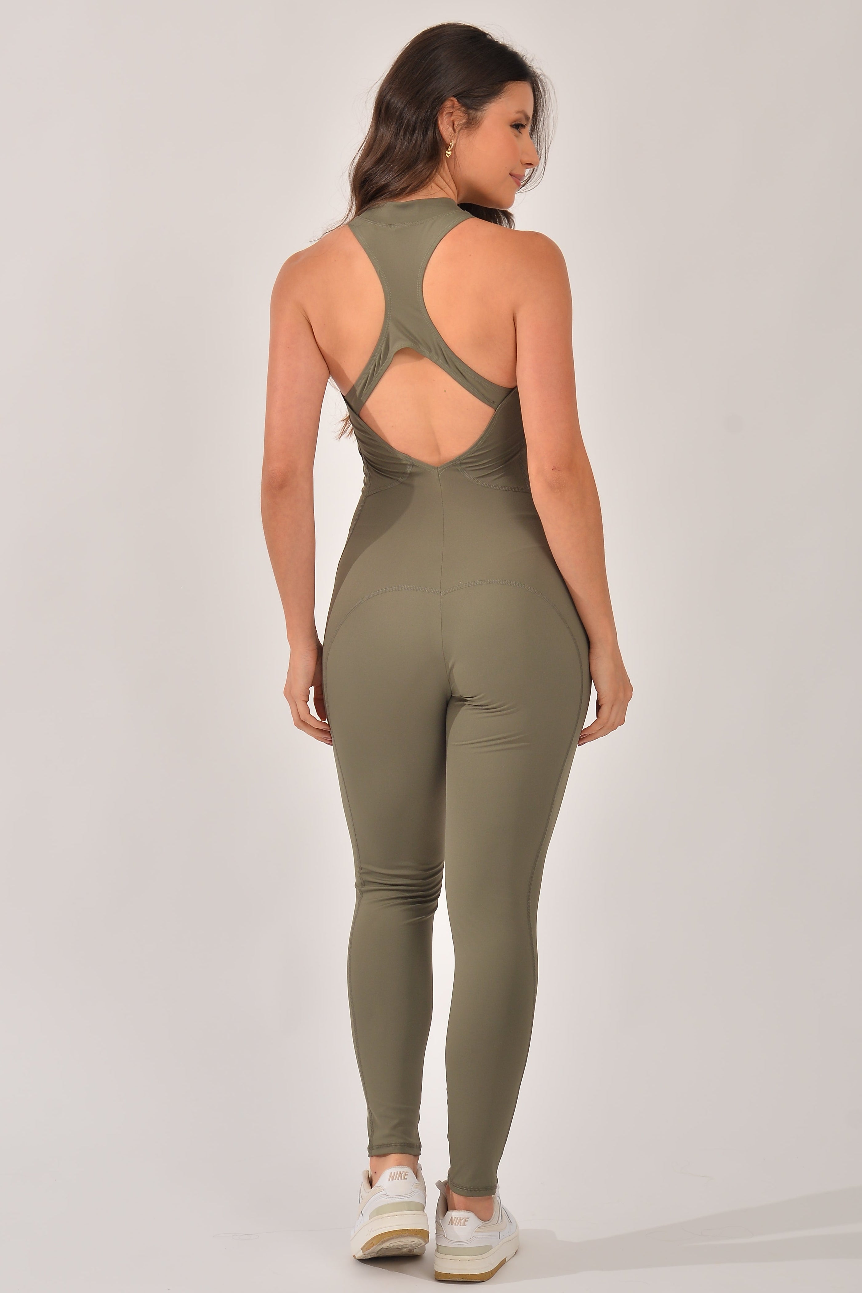 Macacão Fitness Com Bojo Verde Zen