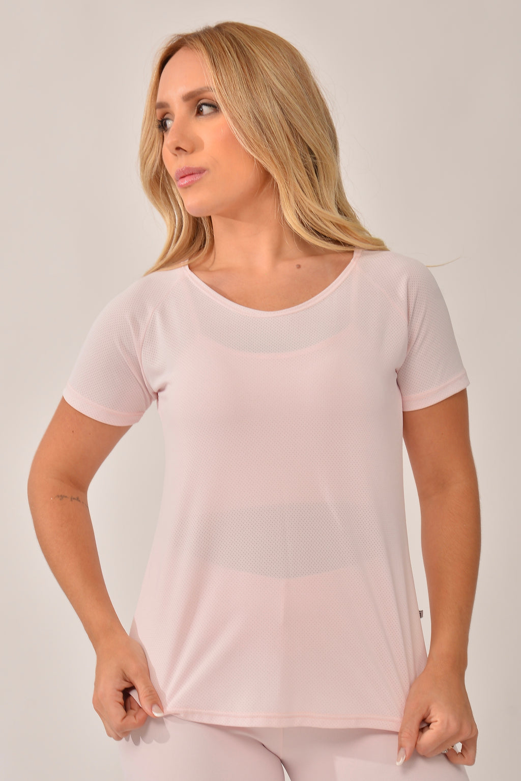 Blusa Fitness Rosinha Air Dry Fit