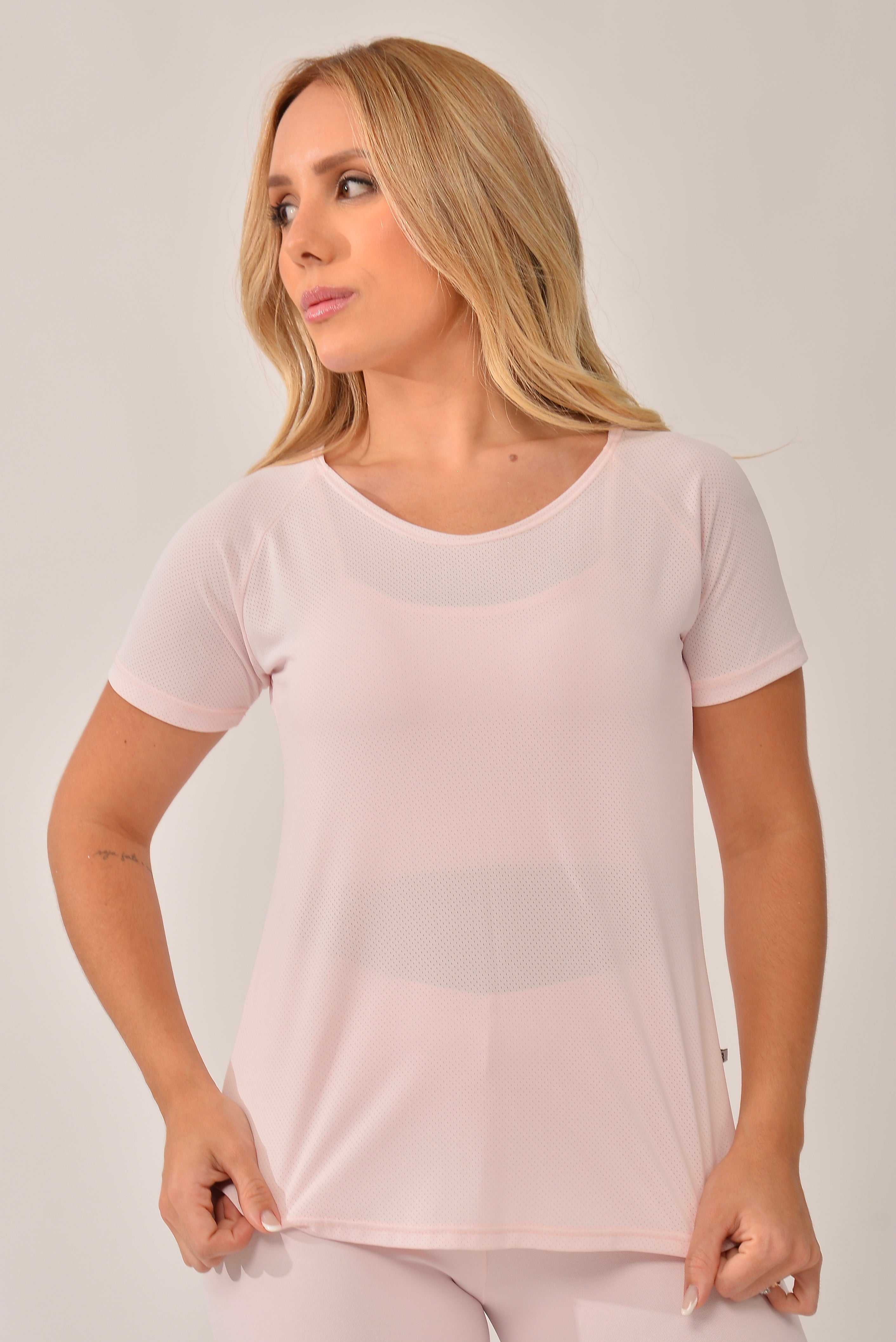Blusa Fitness Rosinha Air Dry Fit