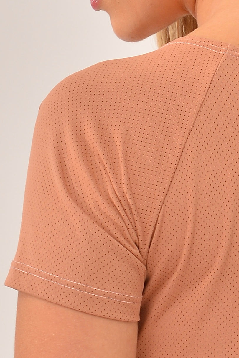 Blusa Fitness Marrom Claro Air Dry Fit